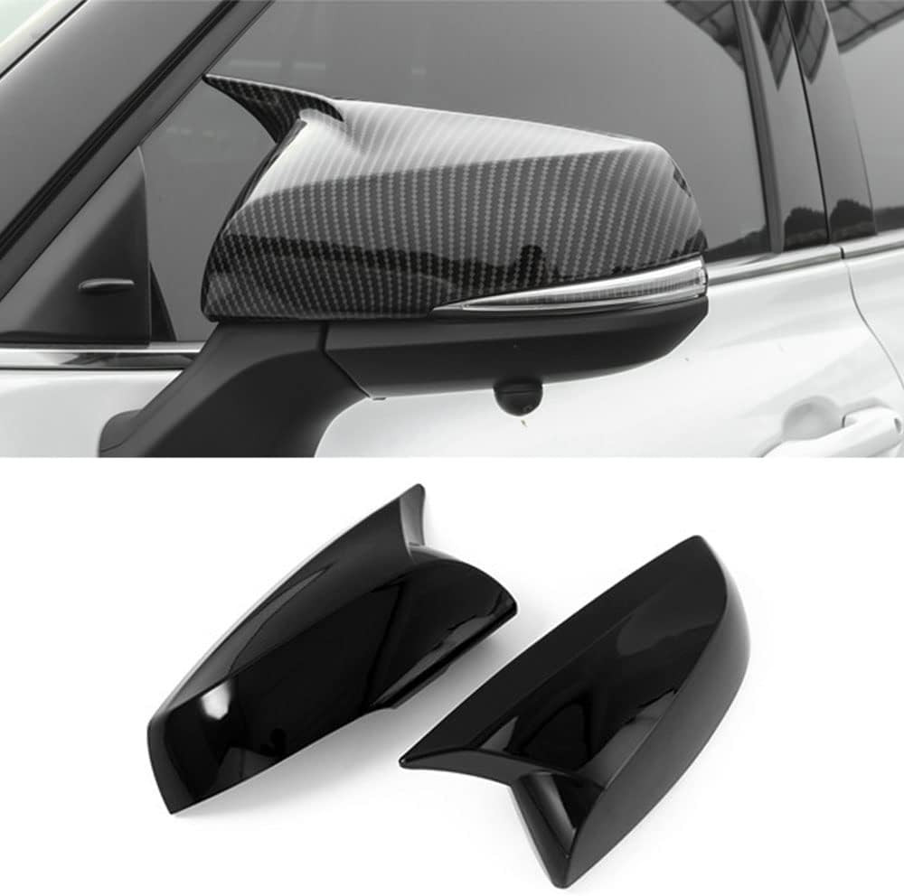 Glossy Black Door Mirror Covers,Horn Style Rearview Side Mirror Cover Cap Compat Glossy Black Door Mirror Covers,Horn Style Rearview Side Mirror Cover Cap Compat