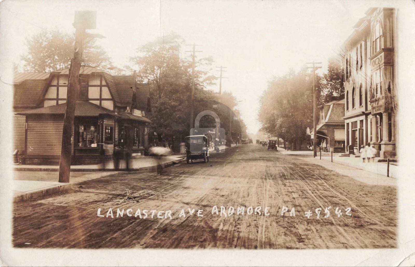 Lancaster Ave. Ardmore PA Pennsylvania c1910 RPPC Photo Postcard COPY