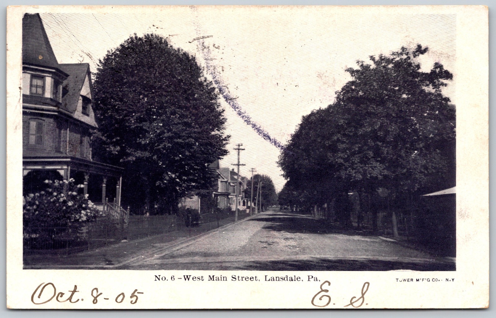 1905 West Main Street Lansdale Pennsylvania ANTIQUE Postcard 5504 1905 West Main Street Lansdale Pennsylvania ANTIQUE Postcard 5504