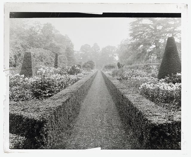 Photo:Cliveden Taplow Buckinghamshire England 1925 Long Garden Hedges Photo:Cliveden Taplow Buckinghamshire England 1925 Long Garden Hedges