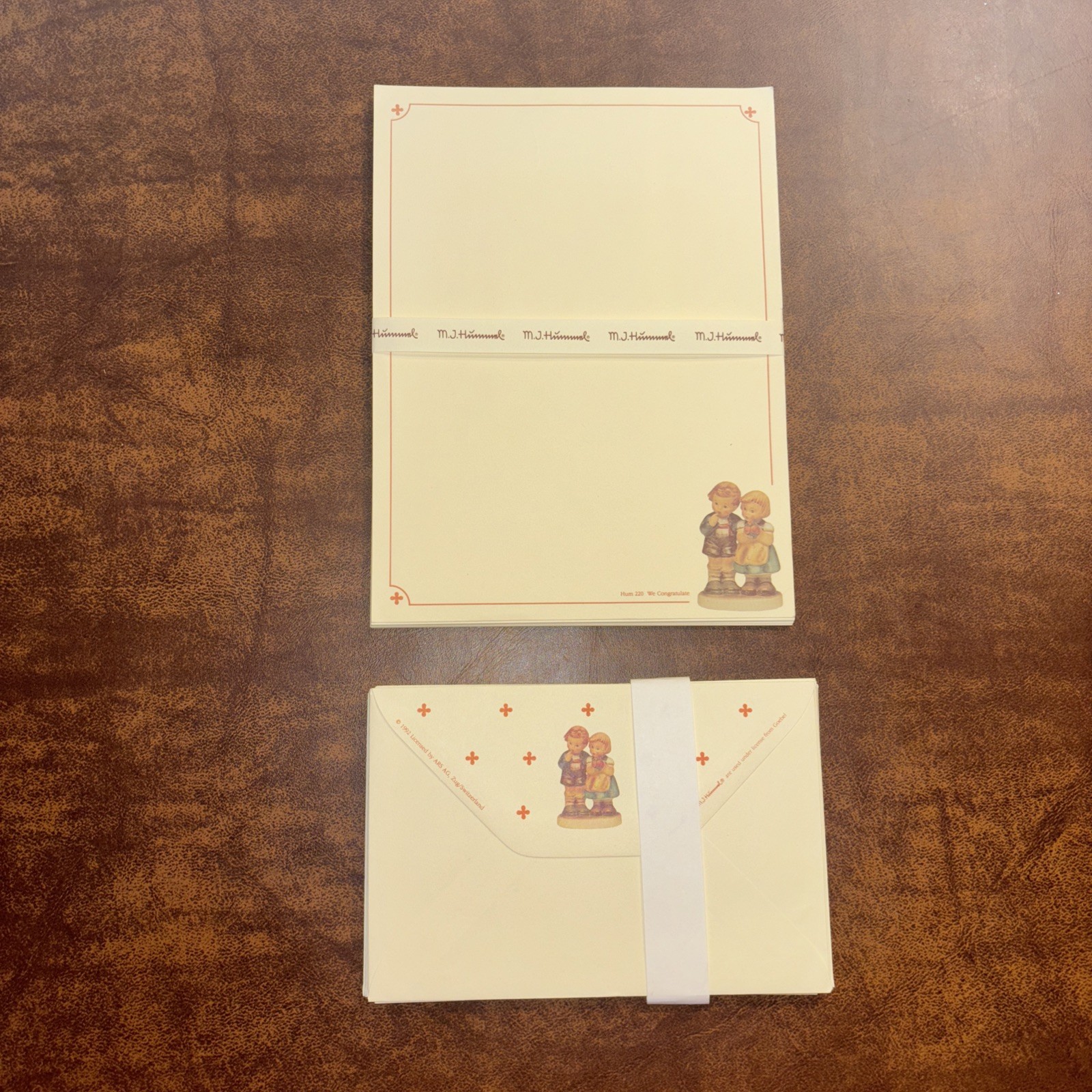1992 M J Húmmel Notepad with 15 Envelopes Vintage Made in Switzerland 1992 M J Húmmel Notepad with 15 Envelopes Vintage Made in Switzerland