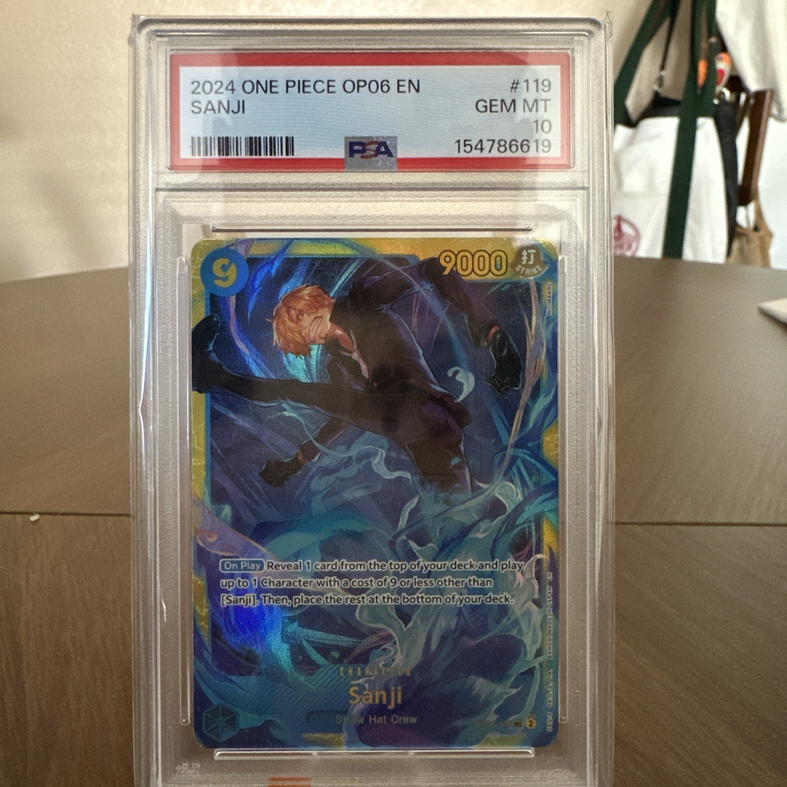 One Piece PSA 10 Sanji 119 OP06 - Wings of the Captain One Piece PSA 10 Sanji 119 OP06 - Wings of the Captain