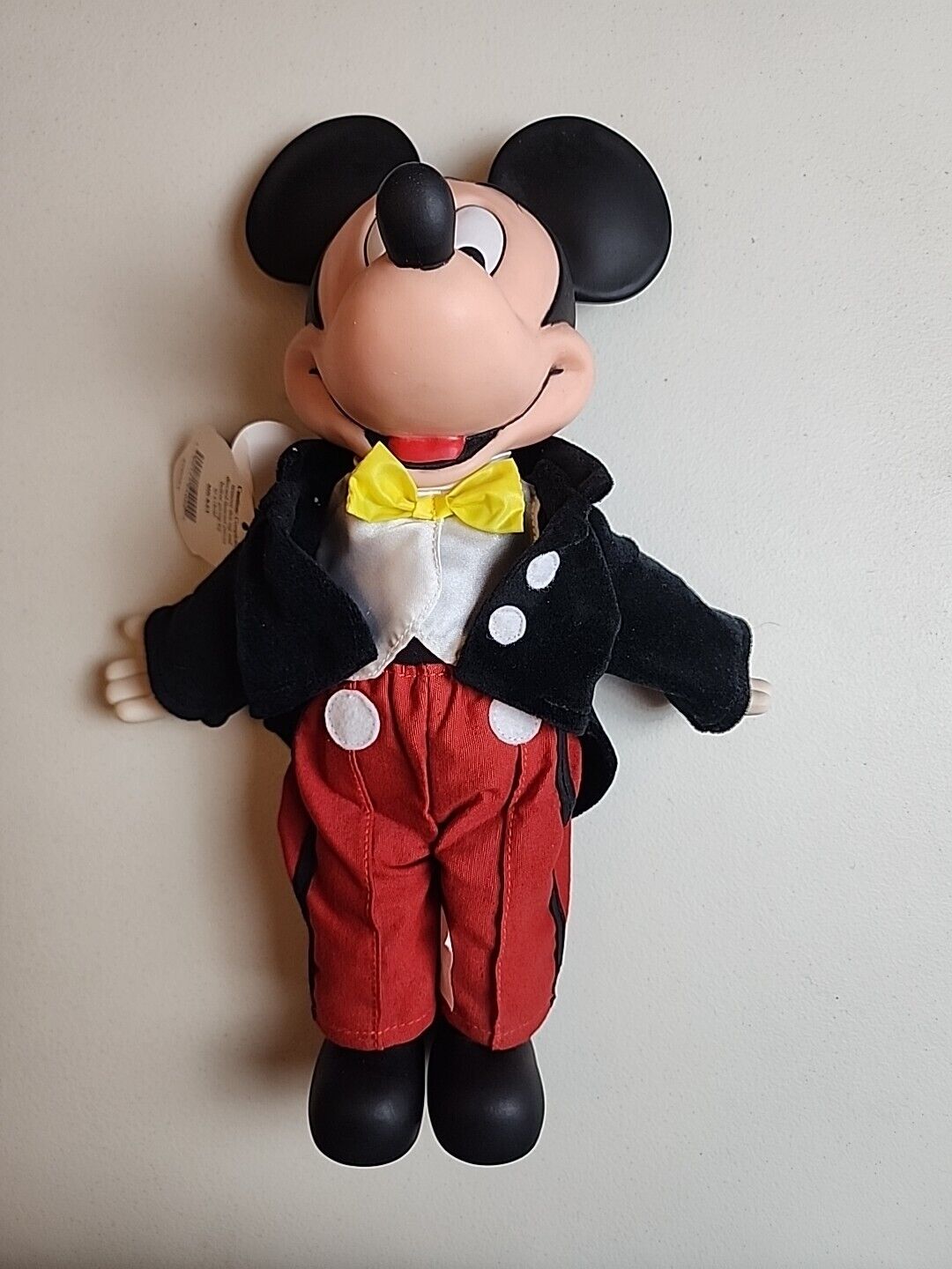Vintage 1990’s Walt Disney World MICKEY MOUSE 14” plush doll with vinyl head