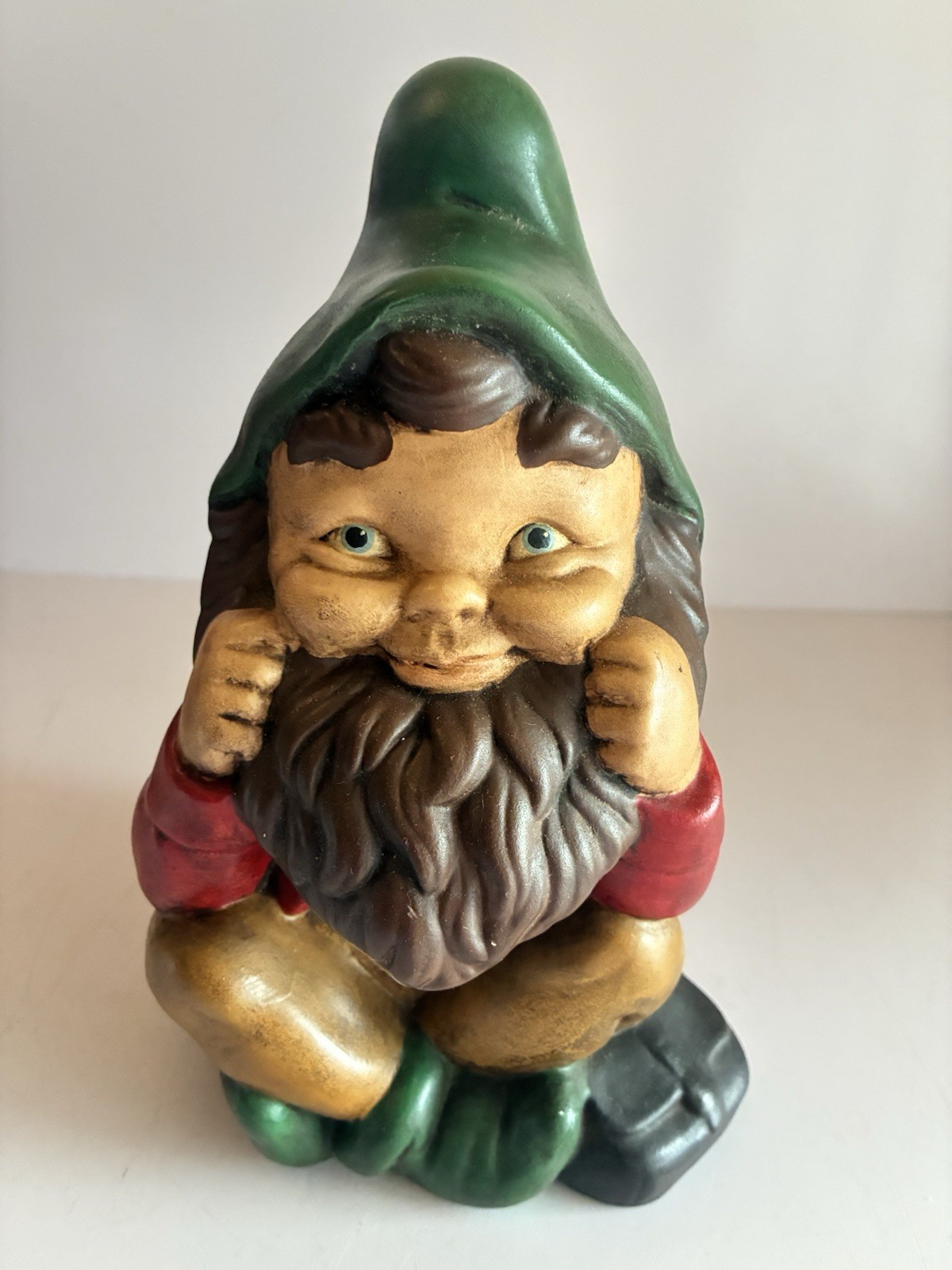 Vintage MCM Atlantic Mold Garden Gnome Elf Ceramic Statue Decoration Vintage MCM Atlantic Mold Garden Gnome Elf Ceramic Statue Decoration
