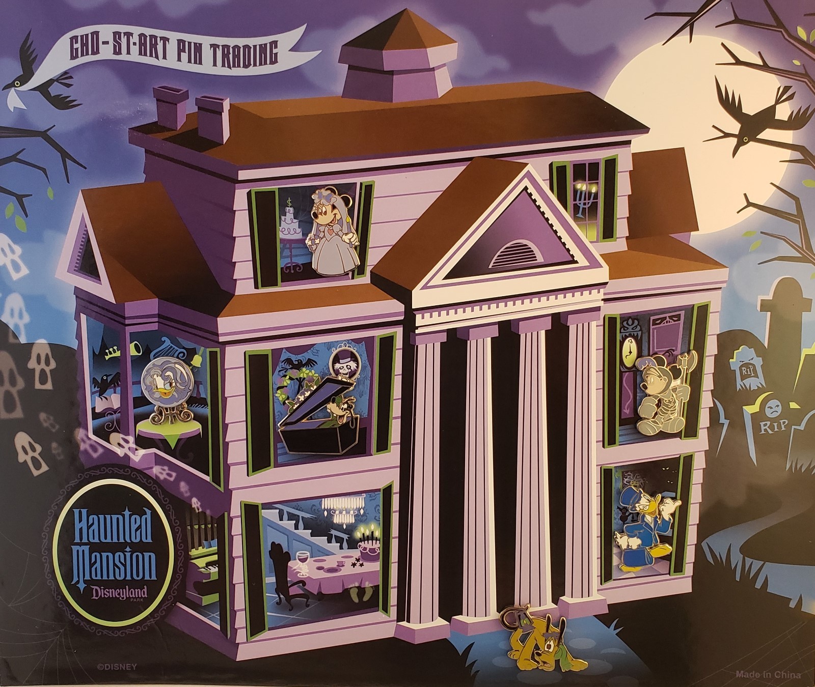 Disney DLR The Haunted Mansion Collection 2009 Mickey, Minnie, Goofy, 6 Pin Set Disney DLR The Haunted Mansion Collection 2009 Mickey, Minnie, Goofy, 6 Pin Set