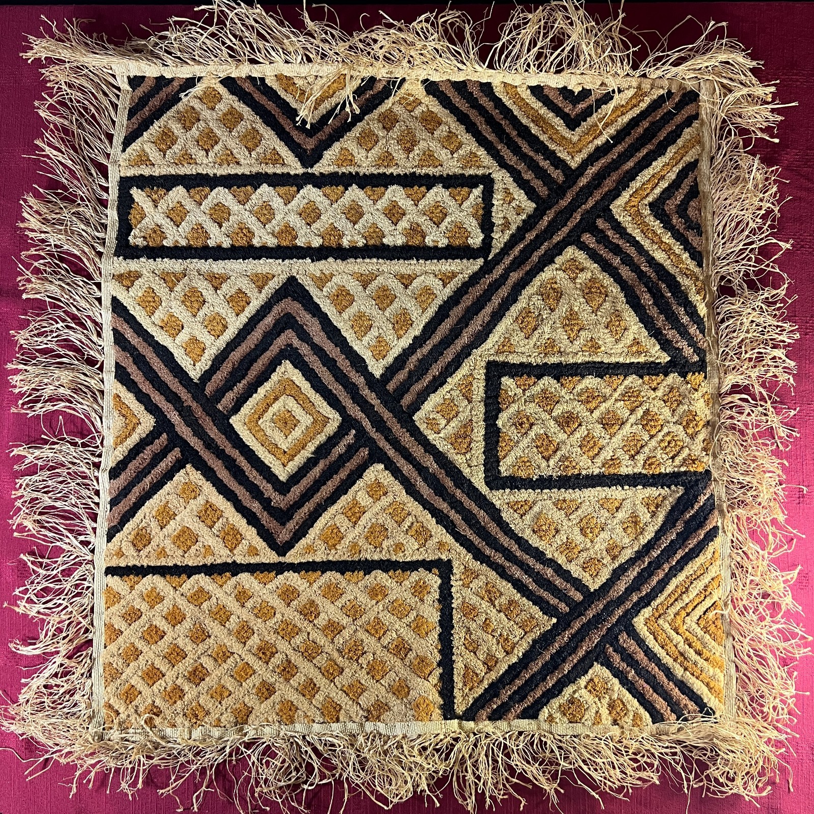 4 Vintage African Woven Raffia Mats Zaire DRC 1970s Shoowa Kuba Textile Wall Art 4 Vintage African Woven Raffia Mats Zaire DRC 1970s Shoowa Kuba Textile Wall Art