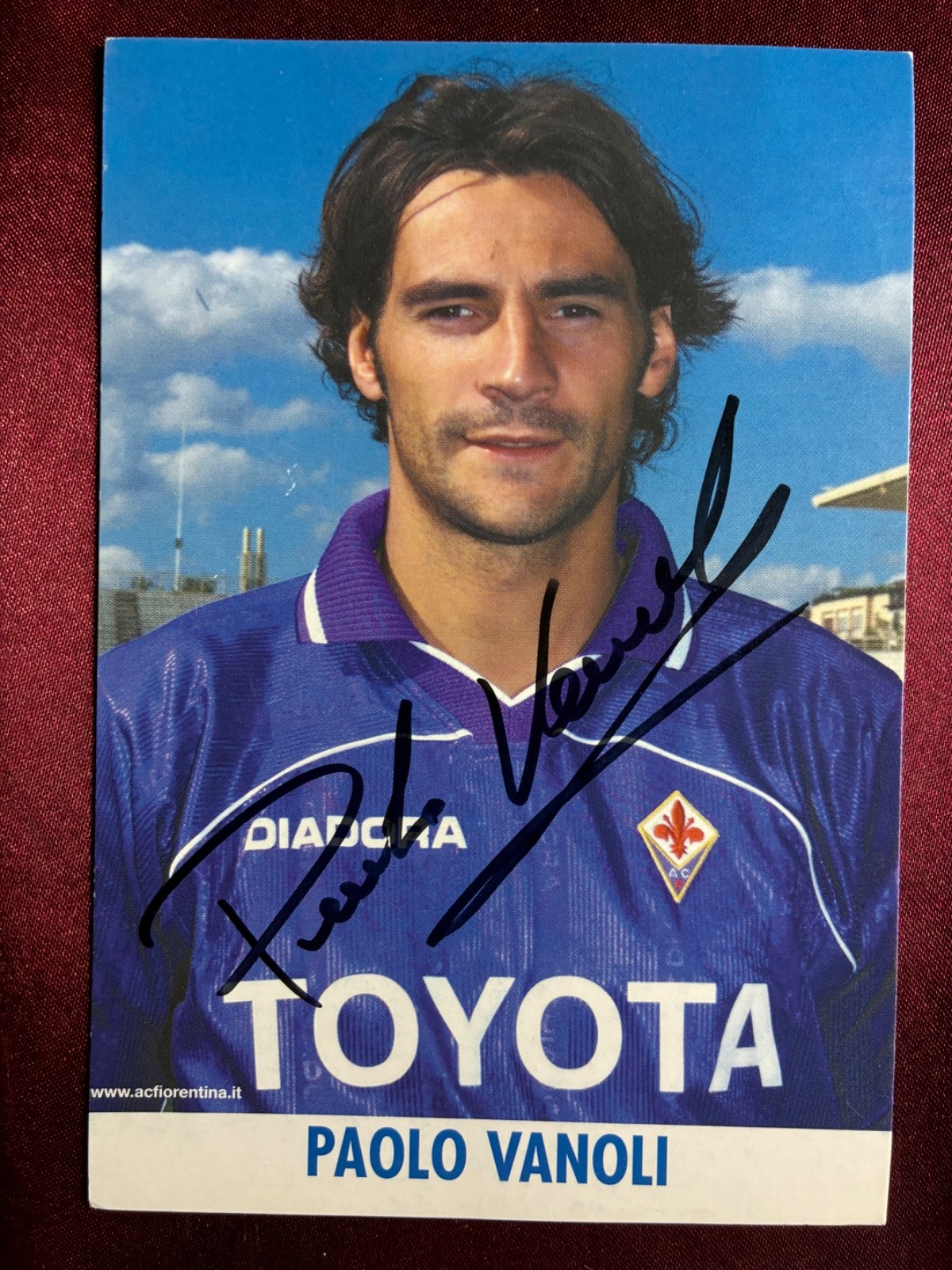 PAOLO VANOLI-AC Fiorentina-ITALY-Rangers FC-Verona-Hand Signed-AK Autograph PAOLO VANOLI-AC Fiorentina-ITALY-Rangers FC-Verona-Hand Signed-AK Autograph