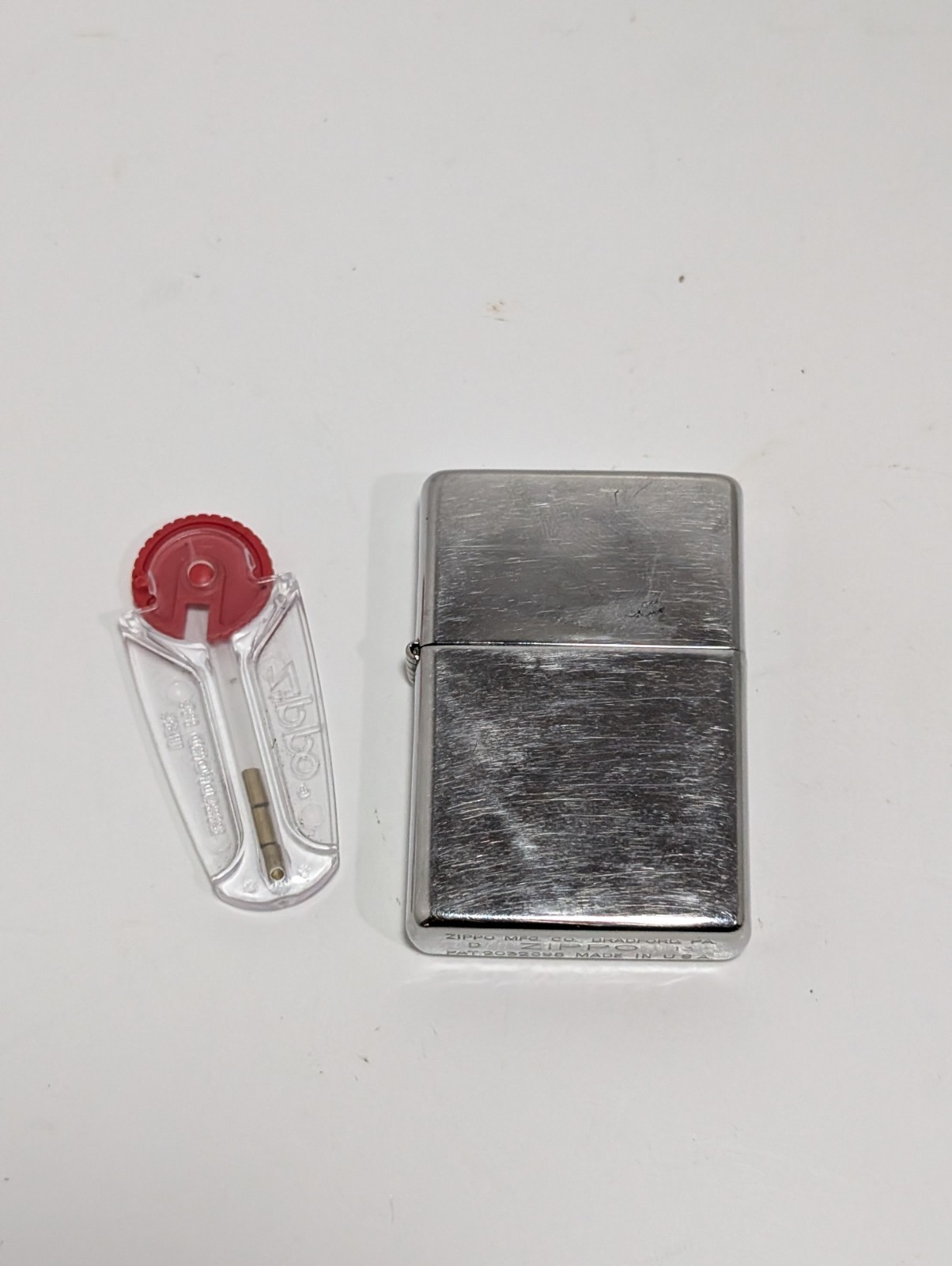 Stainless Steel Zippo Lighter D 13 Bradford PA Made In USA GOOD SPARK 