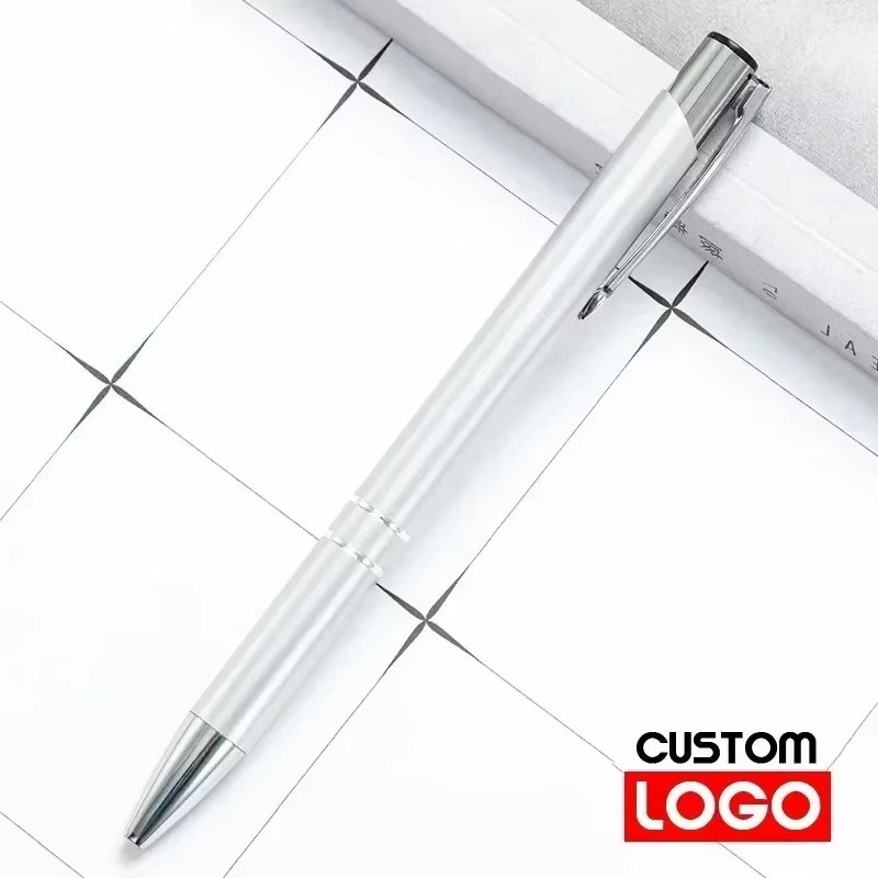 20-200pcs Metal Ballpoint Pen Laser Engraved Custom Logo Advertising Pen 20-200pcs Metal Ballpoint Pen Laser Engraved Custom Logo Advertising Pen