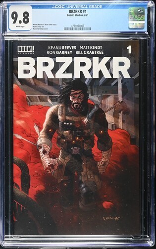 BRZRKR 1 CGC 9.8 Rafael Grampa Cover Keanu Reeves and Matt Kindt Story 2021 BRZRKR 1 CGC 9.8 Rafael Grampa Cover Keanu Reeves and Matt Kindt Story 2021