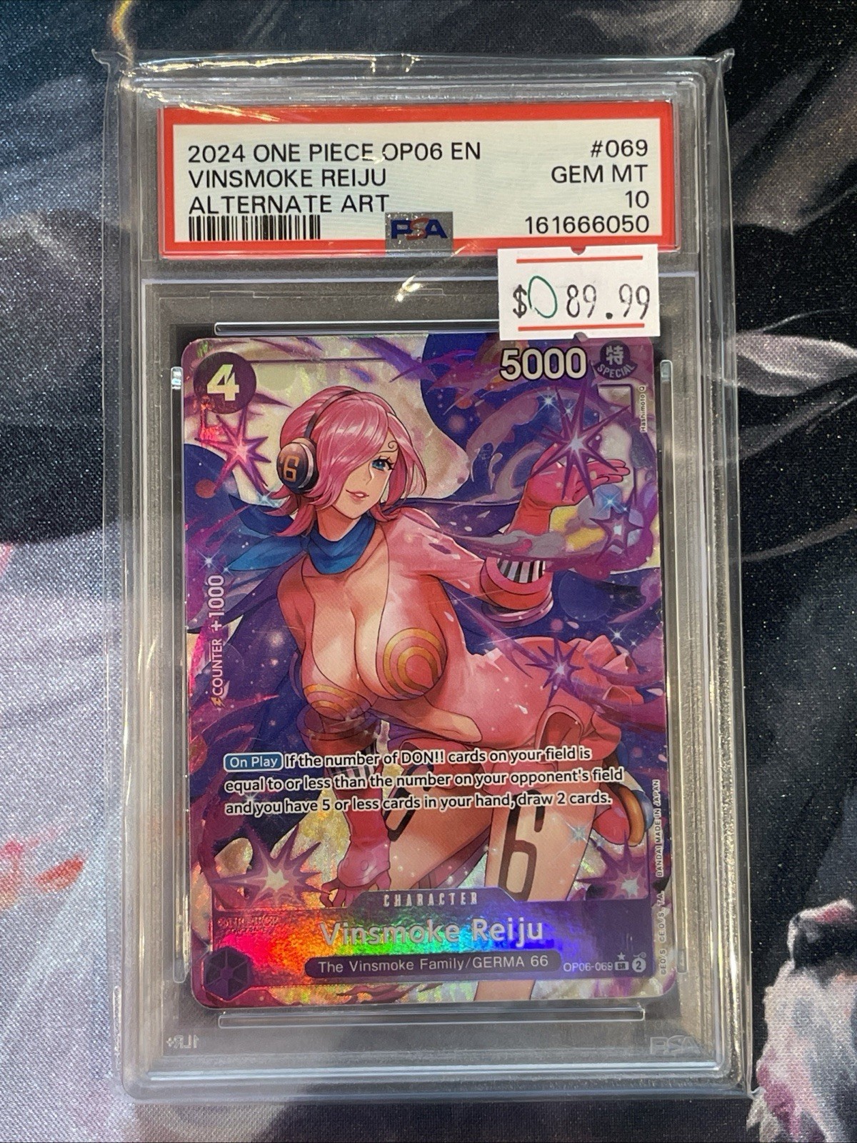2024 One Piece OP06 Alternate Art #069 Vinsmoke Reiju PSA 10 2024 One Piece OP06 Alternate Art #069 Vinsmoke Reiju PSA 10
