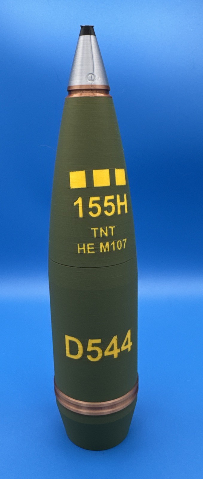 Mini 155mm Artillery Shell Replica Storage Container 3D Printed Desk Display OD 