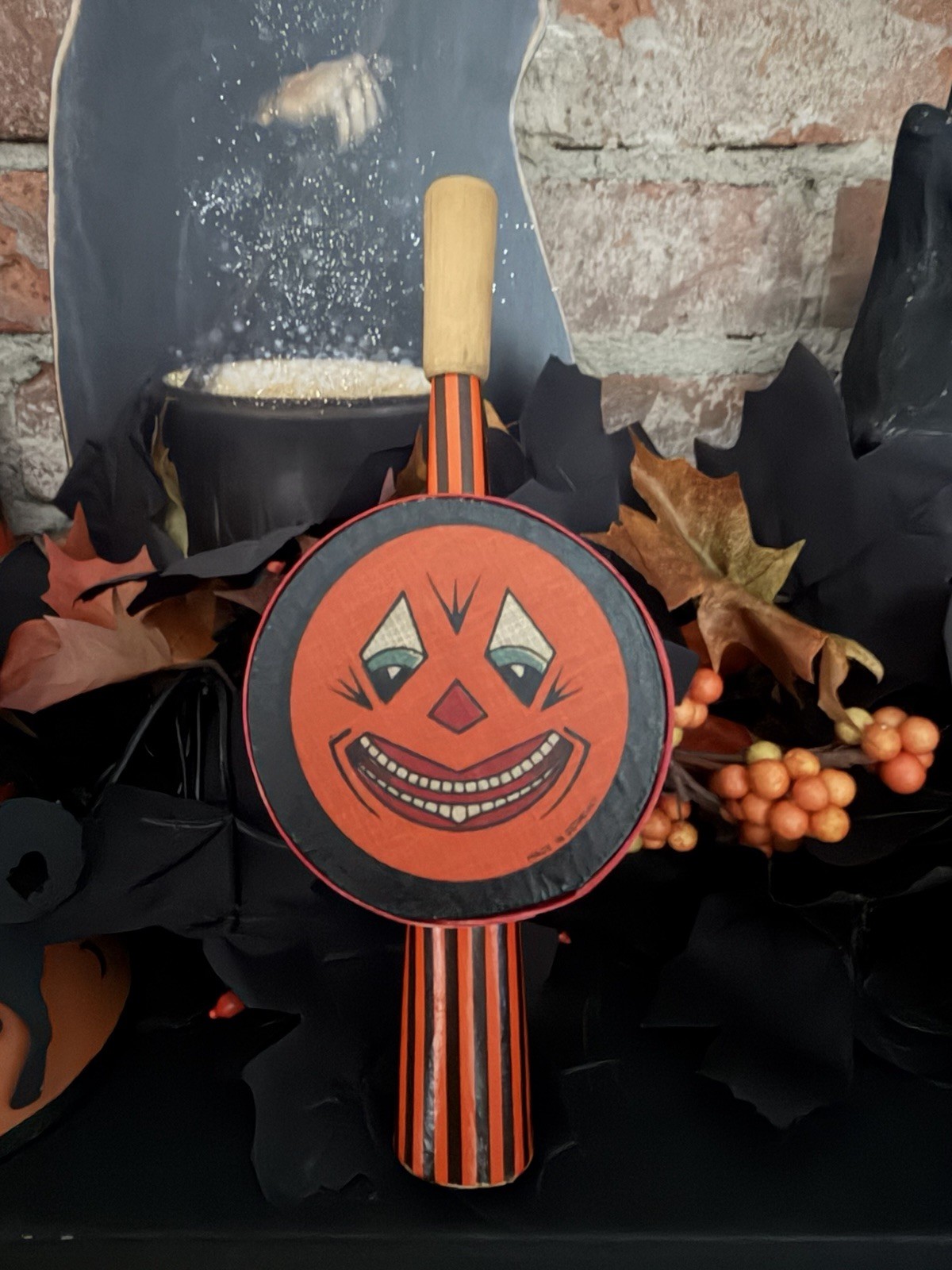 Scarce Vintage/Antique 1930s Halloween German Drum/Whistle Noisemaker Near mint Scarce Vintage/Antique 1930s Halloween German Drum/Whistle Noisemaker Near mint