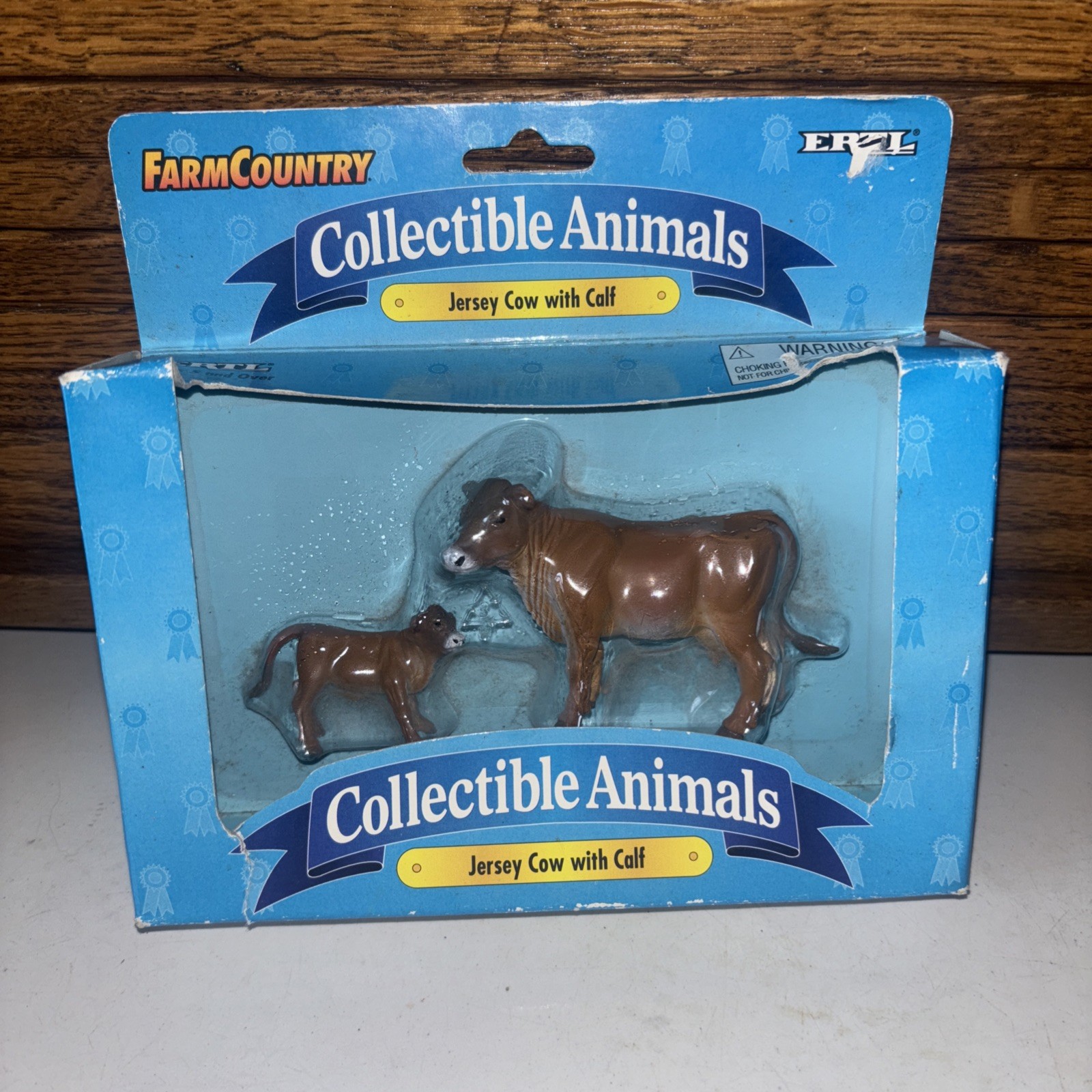 Vtg 1997 ERTL Farm Country Collectible Animal's- Jersey Cow With Calf NEW #4507