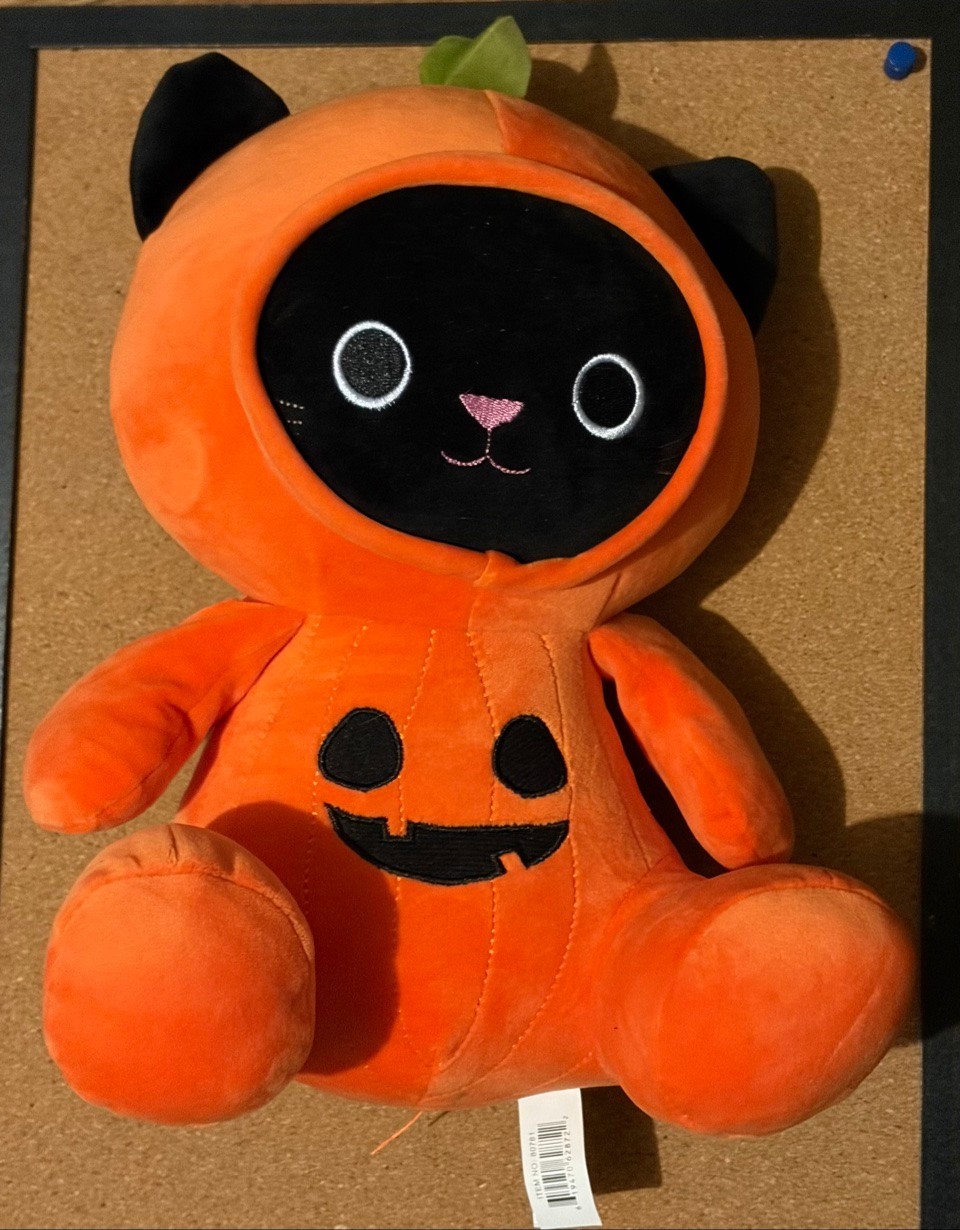 Squishmallows Calio Black Cat Pumpkin Costume Halloween Plush 8in Kellytoy Squishmallows Calio Black Cat Pumpkin Costume Halloween Plush 8in Kellytoy