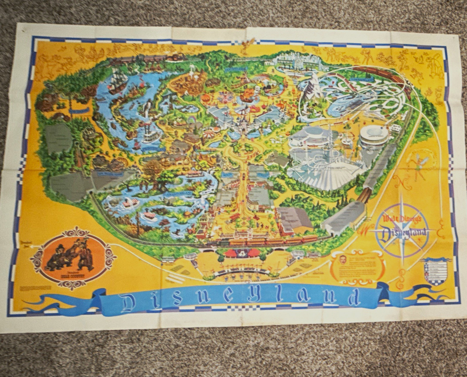 Vintage Disneyland Park Map 1968 Vintage Disneyland Park Map 1968