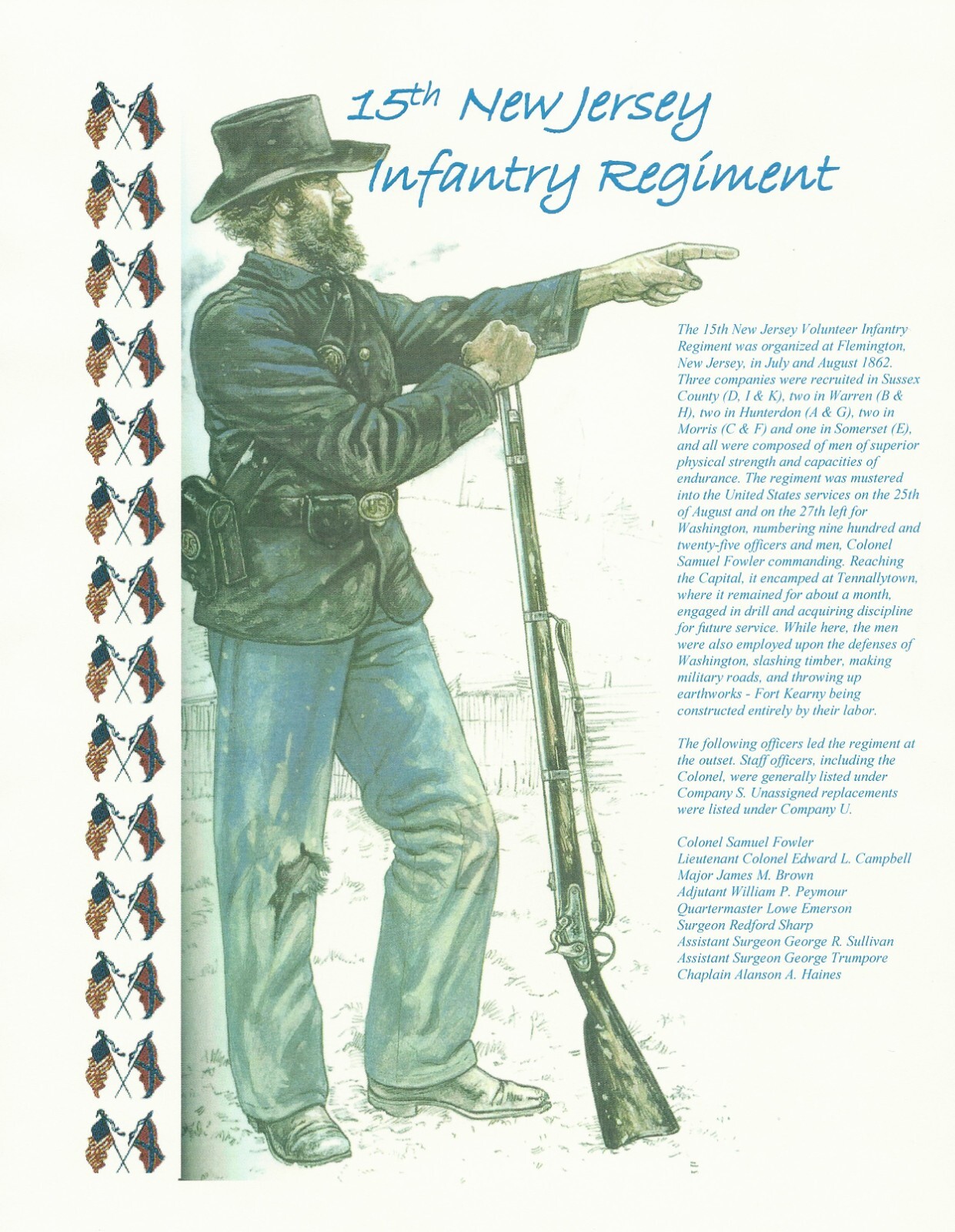 Civil War History of the 15th New Jersey Infantry Regiment Civil War History of the 15th New Jersey Infantry Regiment