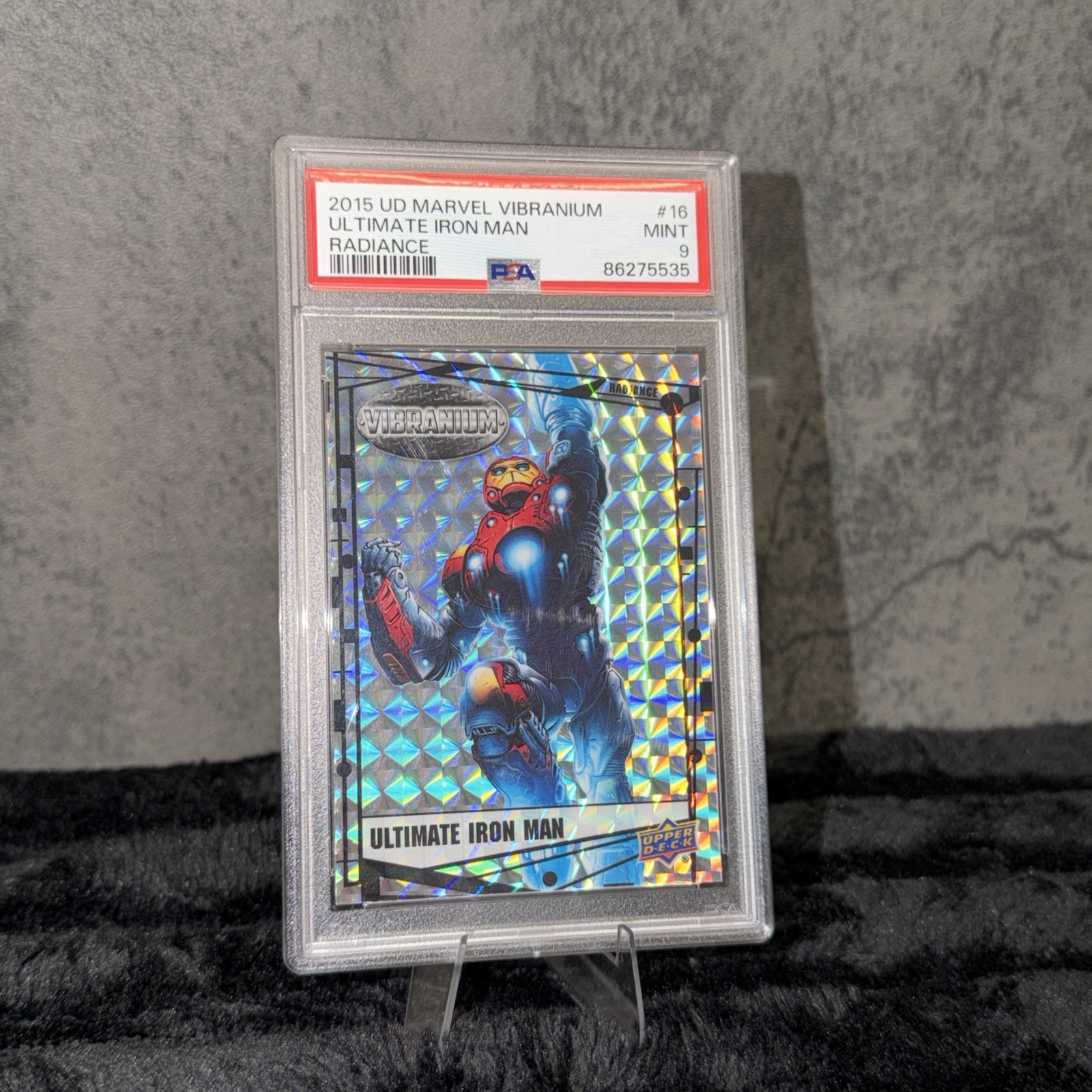2015 Marvel Vibranium Radiance /50 #16 ULTIMATE IRON MAN PSA 9 LOW POP 2015 Marvel Vibranium Radiance /50 #16 ULTIMATE IRON MAN PSA 9 LOW POP