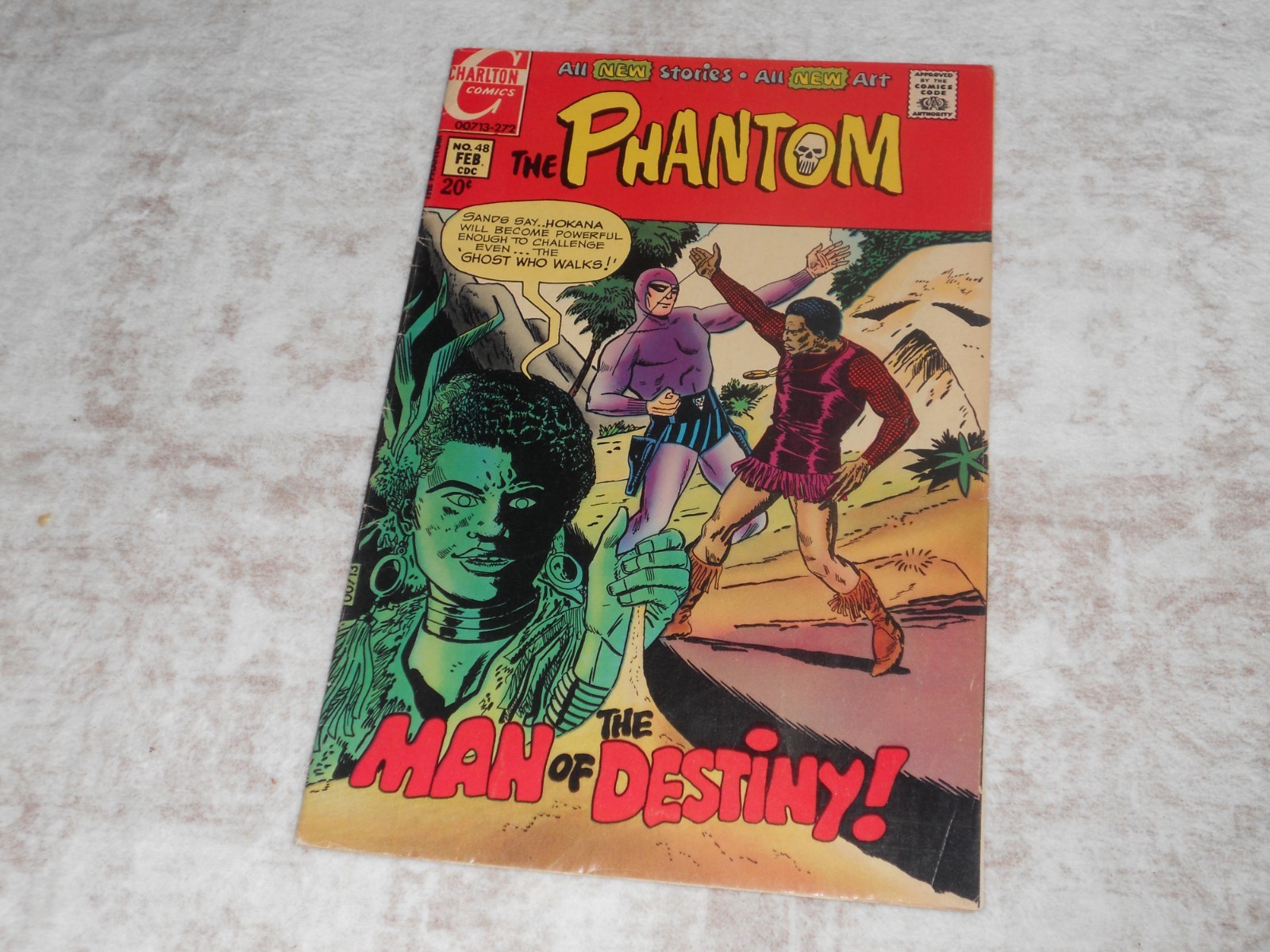 1972 The Phantom Charlton Comic Book #48 - THE MAN OF DESTINY 1972 The Phantom Charlton Comic Book #48 - THE MAN OF DESTINY