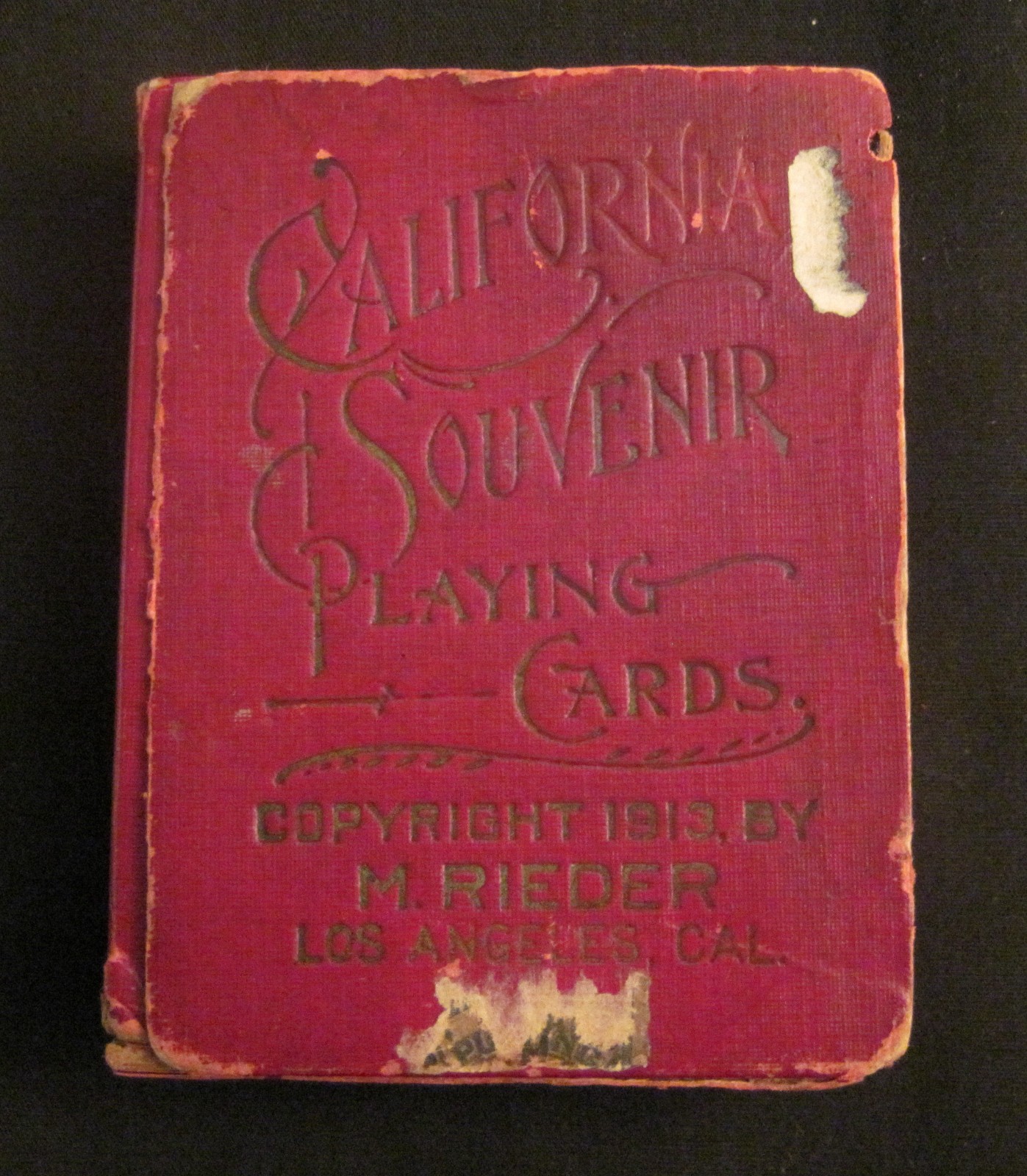 Antique 1913 California Souvenir Playing Cards – M. Rieder – w/ Box & Insert Antique 1913 California Souvenir Playing Cards – M. Rieder – w/ Box & Insert
