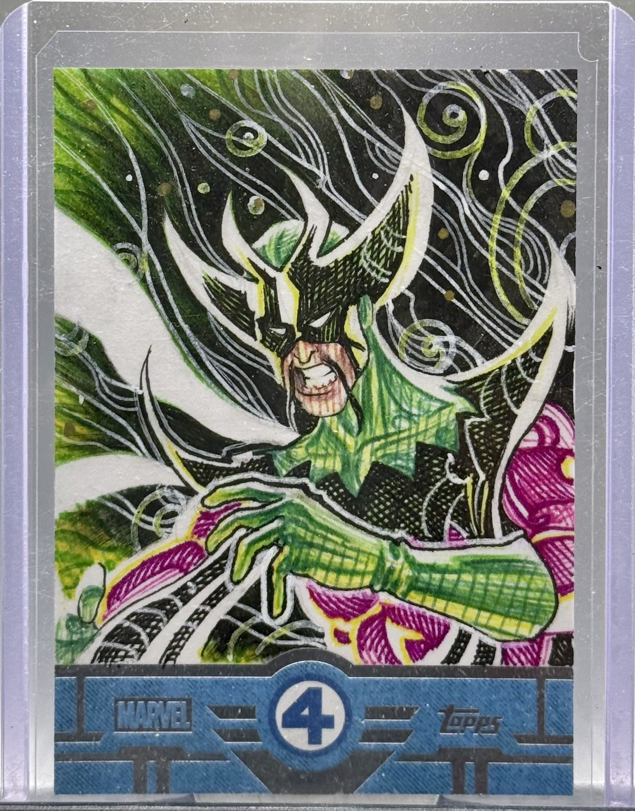 2026 Topps Finest Fantastic Four LOKI Mirko Di Noia Sketch 1/1 Full Color 2026 Topps Finest Fantastic Four LOKI Mirko Di Noia Sketch 1/1 Full Color
