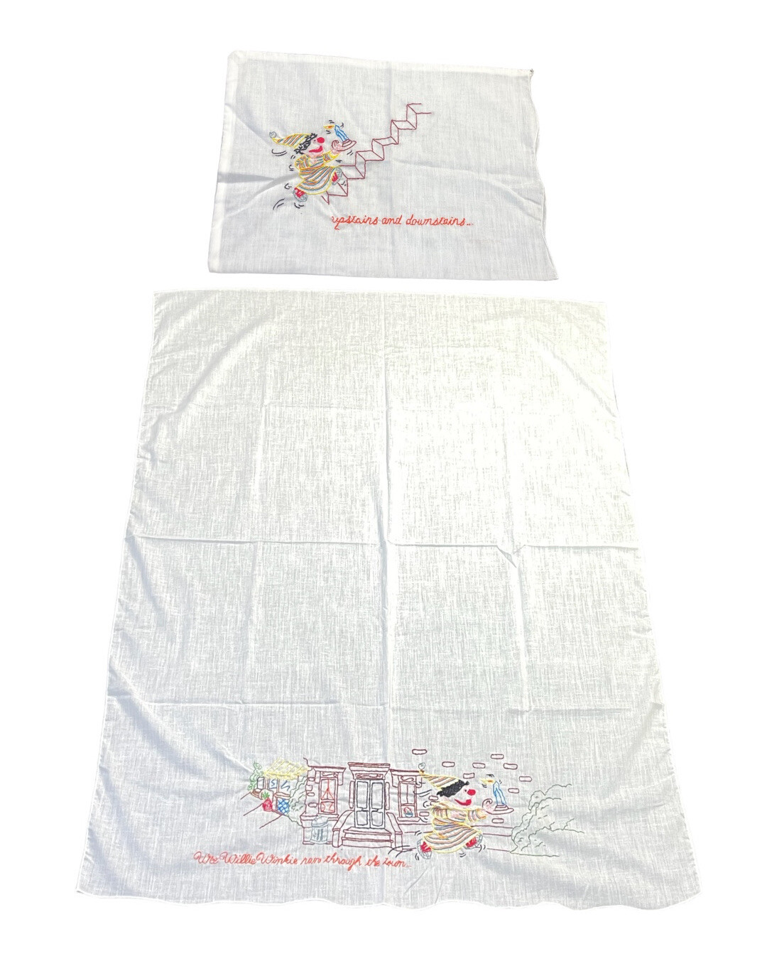 Vintage 70’s Kids Bed Sheet & Pillow Case Sesame Street Ernie Wee Willie Winkle Vintage 70’s Kids Bed Sheet & Pillow Case Sesame Street Ernie Wee Willie Winkle