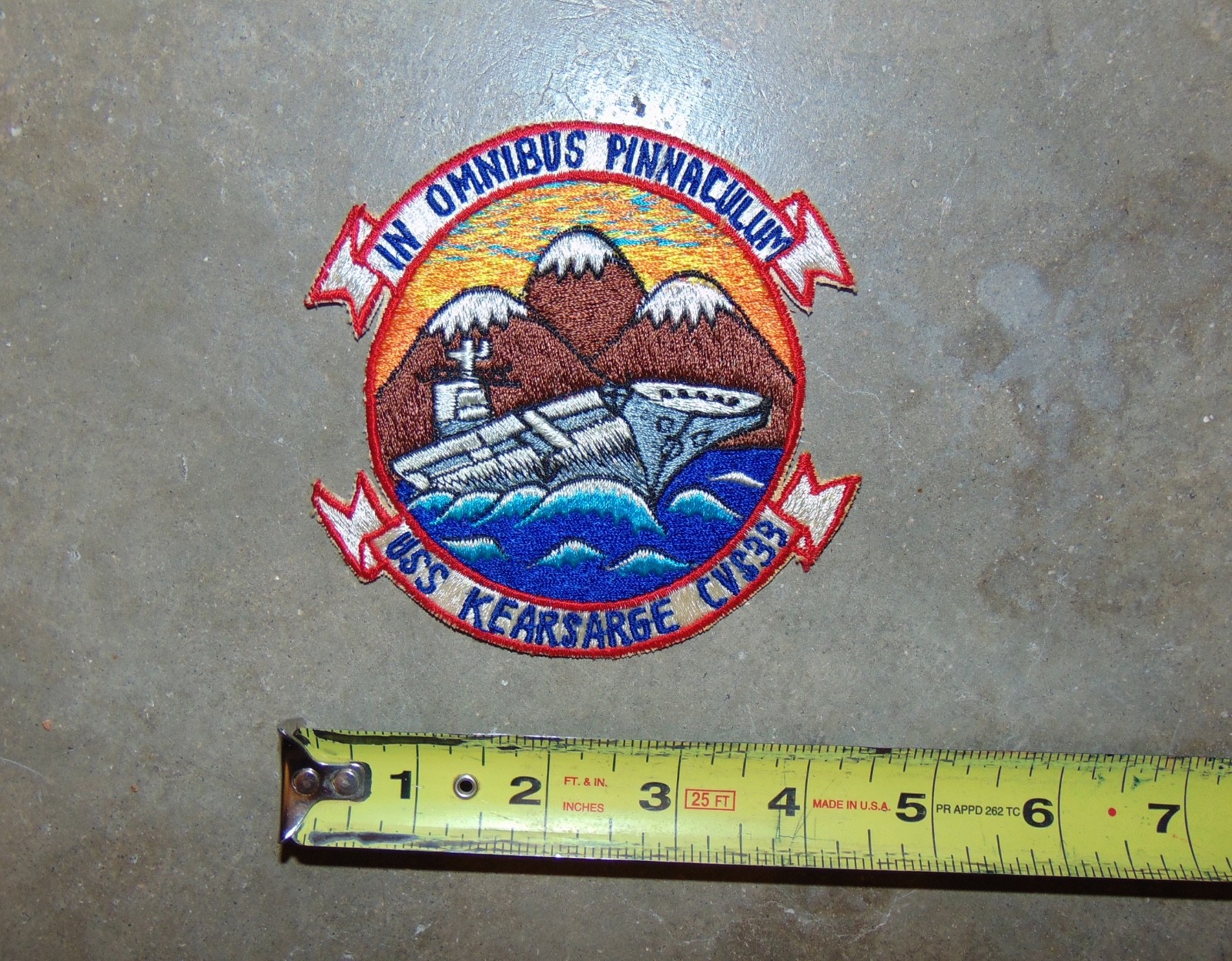 Beautiful 1960's Japanese Made USS Kearsarge CVS 33 Aircraft Carrier Patch