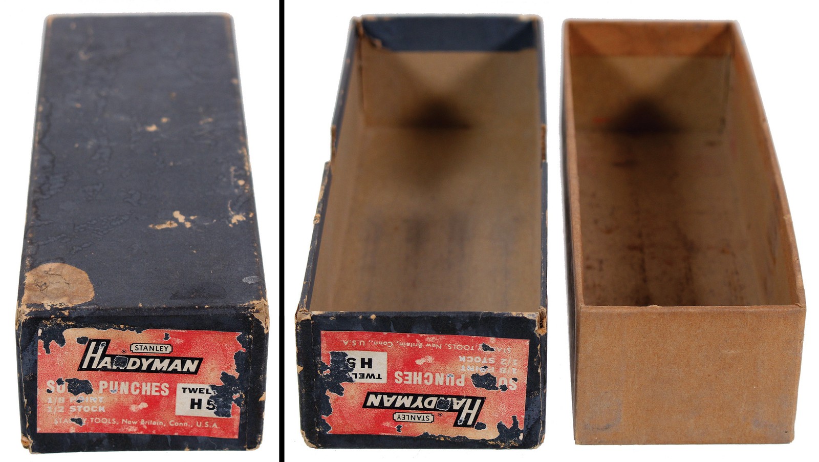 Orig. Pasteboard Box for Stanley Handyman H 5 1/8" Punches  - mjdtoolparts