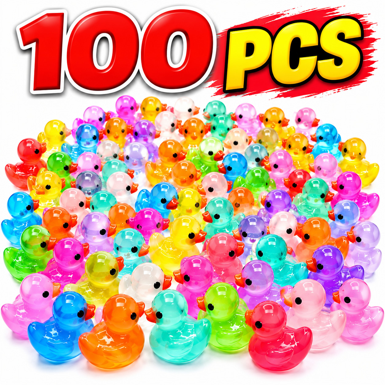 100 Pcs Luminous Mini Resin Ducks Tiny Glow in the Dark Duck Micro 100 Pcs Luminous Mini Resin Ducks Tiny Glow in the Dark Duck Micro