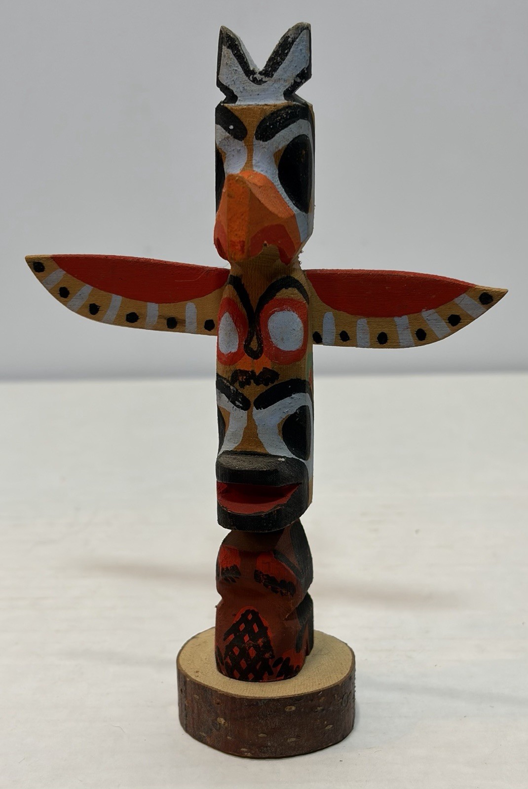 Vintage Conrad Mather Tsimshian Carved Wooden 6" Totem Pole Ketchikan Alaska Vintage Conrad Mather Tsimshian Carved Wooden 6" Totem Pole Ketchikan Alaska