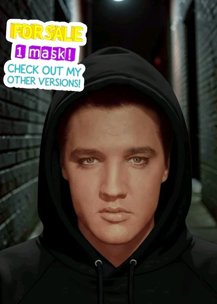 Elvis Presley SeeThru Mesh Face Mask King Of Rock Breathable Costume Halloween Elvis Presley SeeThru Mesh Face Mask King Of Rock Breathable Costume Halloween
