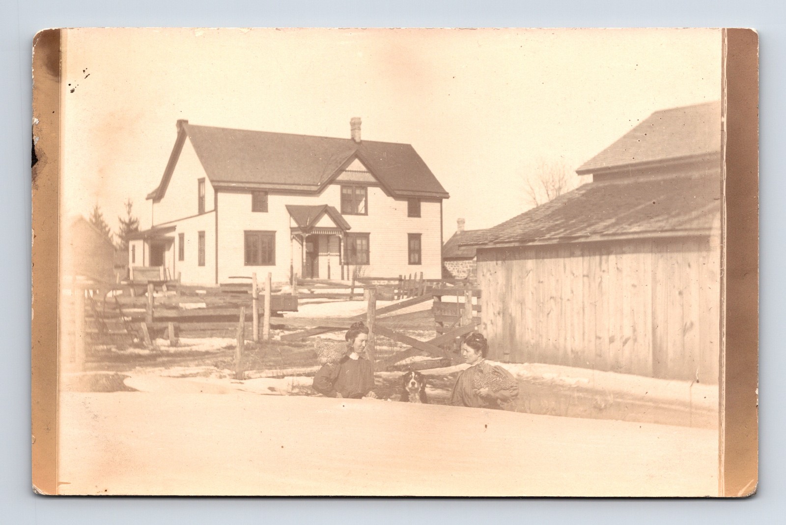 RPPC Two Women at Farm House with Dog DeForest Wisconsin WI Real Photo Postcard RPPC Two Women at Farm House with Dog DeForest Wisconsin WI Real Photo Postcard