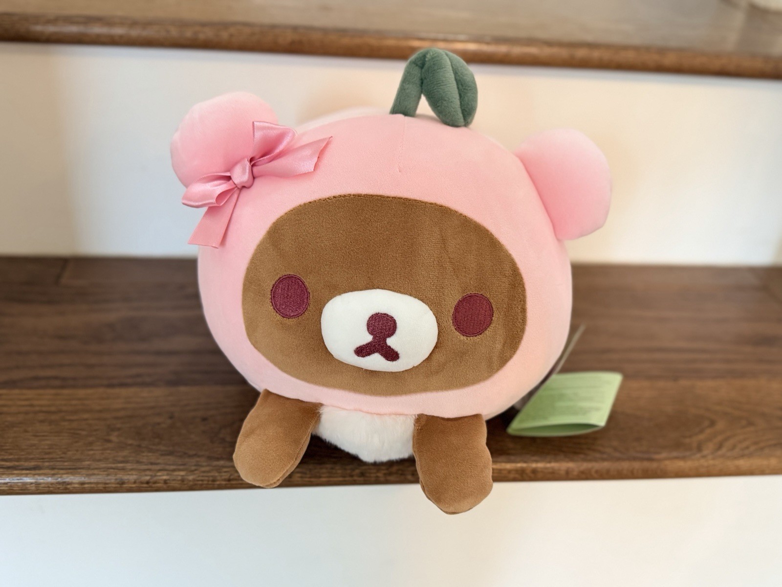 San-X Rilakkuma Pink Cherry Mochi Plush Stuffed Toy 10"