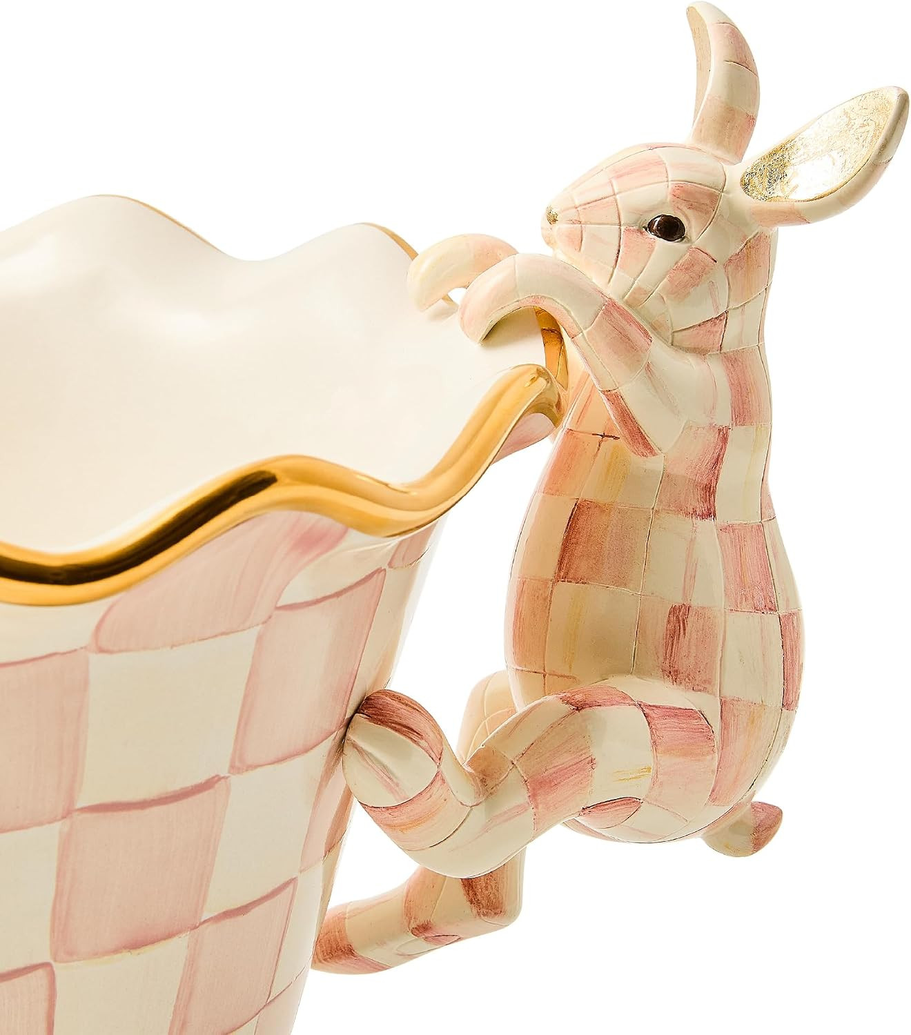 MACKENZIE-CHILDS Resin Pot Climber, Rosy Check Funny Bunny MACKENZIE-CHILDS Resin Pot Climber, Rosy Check Funny Bunny