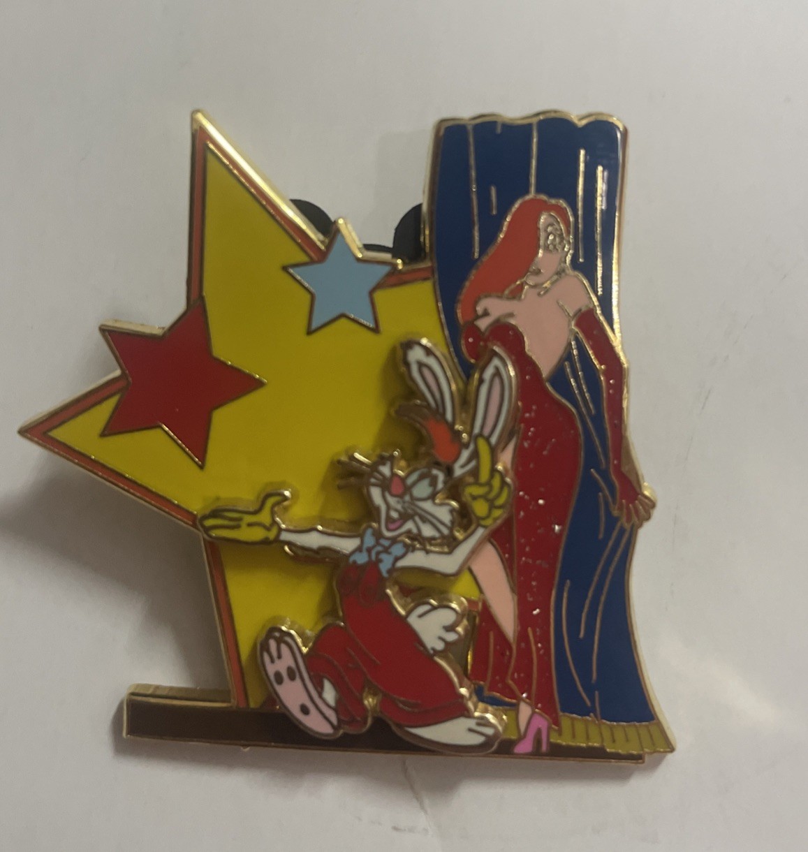 Jessica and Roger Rabbit Authentic Disney Slider pin LE 750 2005 No Back Jessica and Roger Rabbit Authentic Disney Slider pin LE 750 2005 No Back
