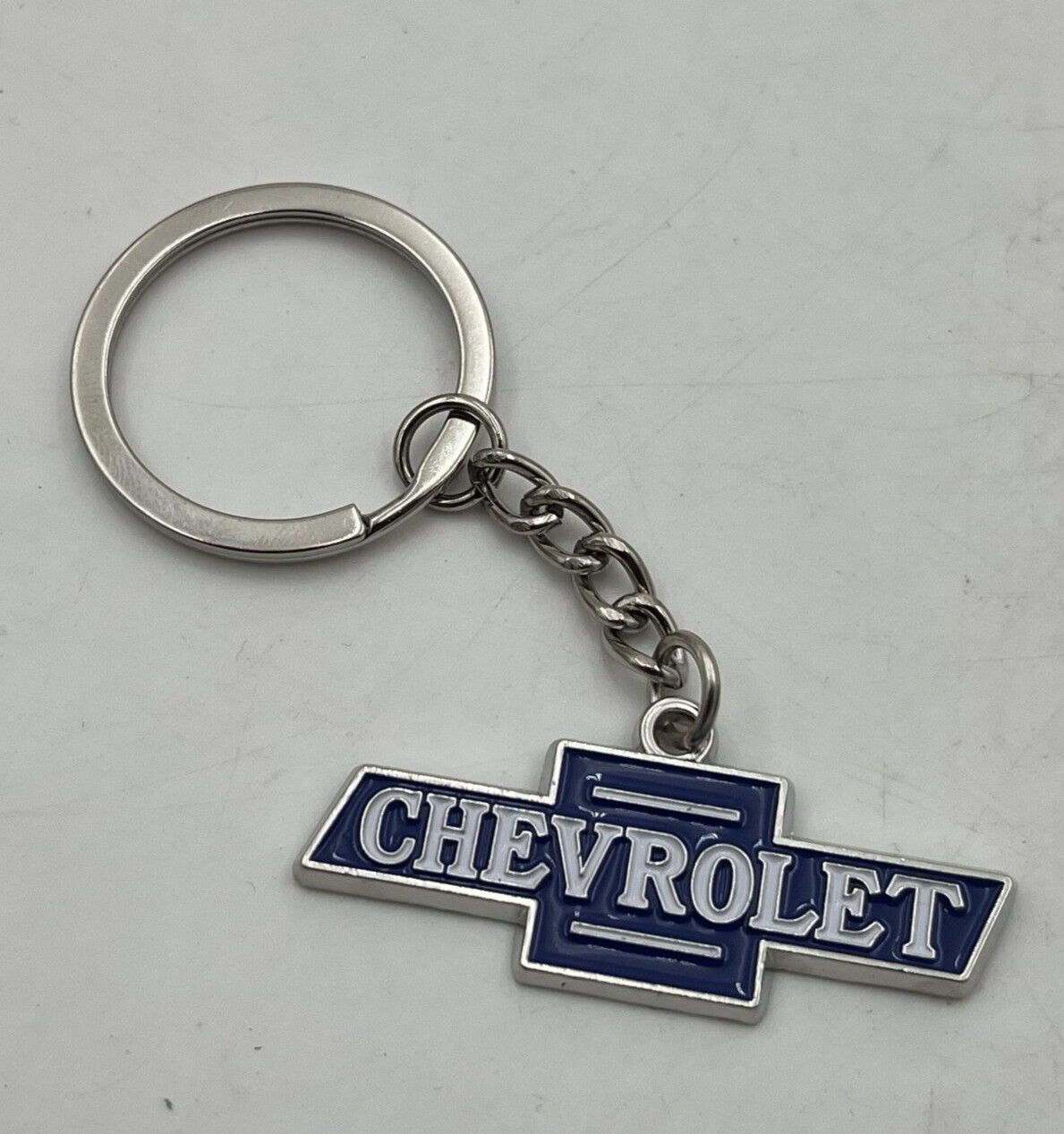 CHEVROLET VTG Style Blue Bowtie Chevy ADVERTISING Sign METAL Enamel KEYCHAIN Fob CHEVROLET VTG Style Blue Bowtie Chevy ADVERTISING Sign METAL Enamel KEYCHAIN Fob
