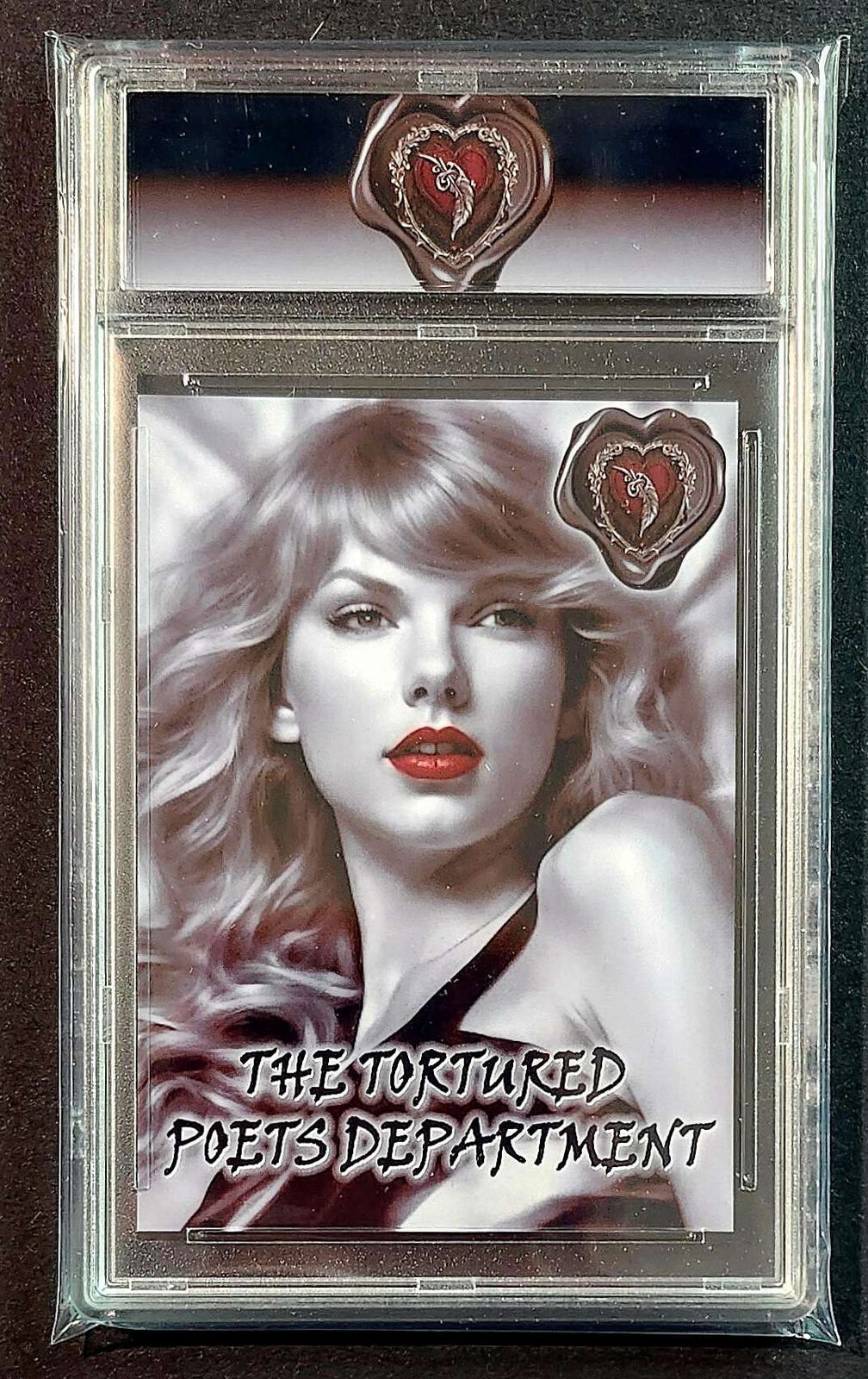 Taylor Swift The Tortured Poets Department Custom Trading Card in PSA Style Case