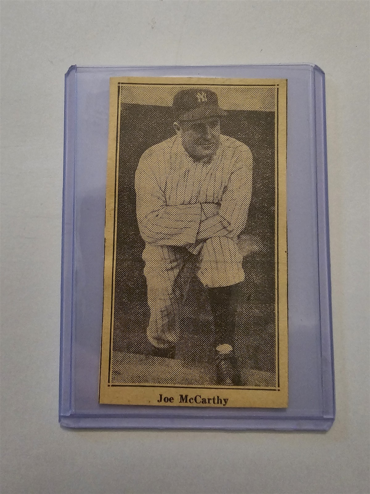 Joe McCarthy Yankees 1933 Baseball Picture Panel Joe McCarthy Yankees 1933 Baseball Picture Panel