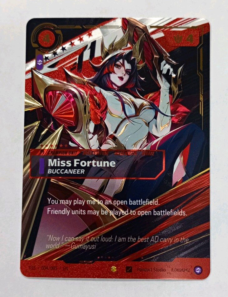 Riftbound Promotional Cards Miss Fortune Buccaneer T1S 004/005 EN 2021 Riftbound Promotional Cards Miss Fortune Buccaneer T1S 004/005 EN 2021