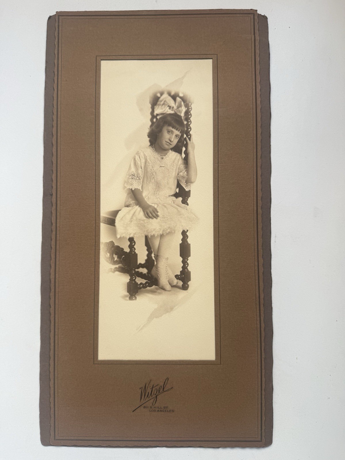 Antique Albert Witzel Los Angeles Child Portrait Photo 811 S Hill St c1910s Antique Albert Witzel Los Angeles Child Portrait Photo 811 S Hill St c1910s