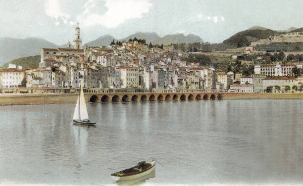 Menton view of the old city c 1907 Historic Old Photo Menton view of the old city c 1907 Historic Old Photo