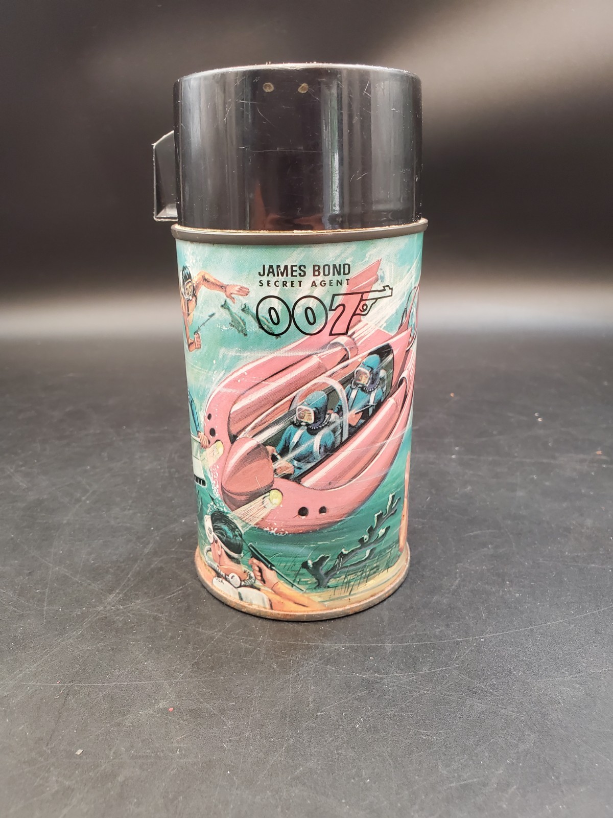 Vintage 1966 James Bond 007 Thermos for Lunch Box Lunchbox Bottle Vintage 1966 James Bond 007 Thermos for Lunch Box Lunchbox Bottle