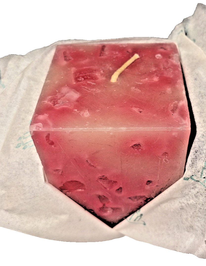 PartyLite RASPBERRY Super Chunk Square Pillar Candle M0428 3x4" New Retired NIB* PartyLite RASPBERRY Super Chunk Square Pillar Candle M0428 3x4" New Retired NIB*