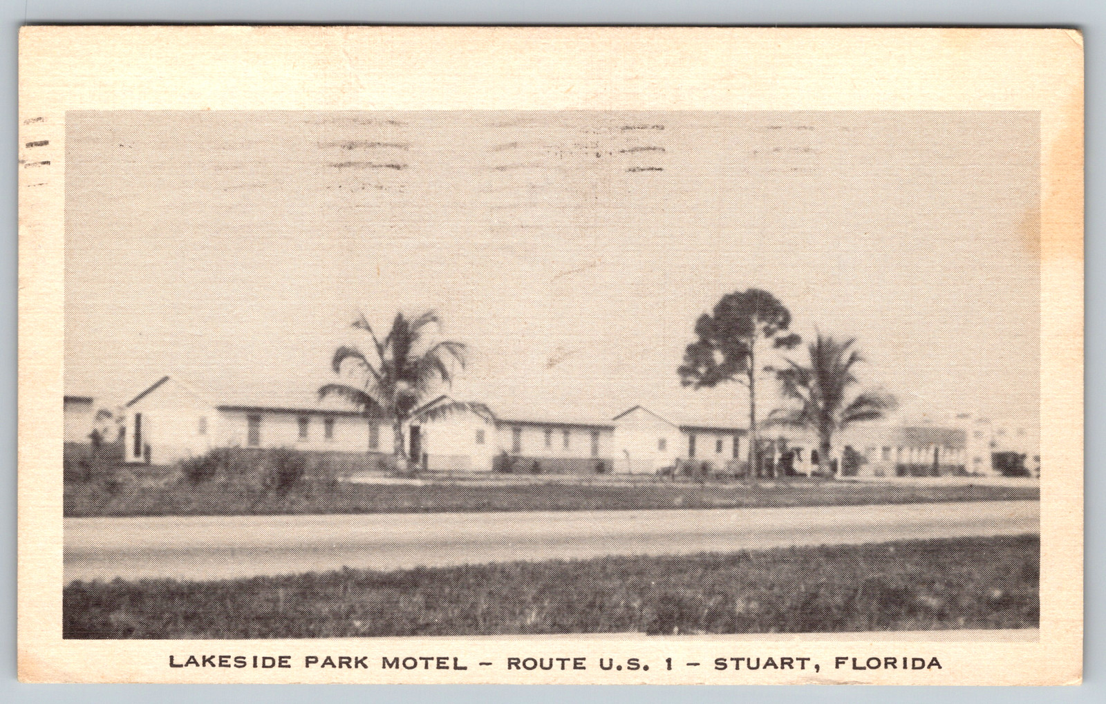 c1930s Lakeside Park Motel Stuart Florida Vintage Postcard