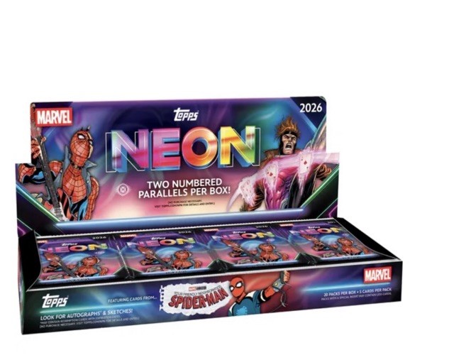 2026 TOPPS NEON MARVEL HOBBY BOX (100 Cards) Disney Brand New Sealed Presale QTY 2026 TOPPS NEON MARVEL HOBBY BOX (100 Cards) Disney Brand New Sealed Presale QTY