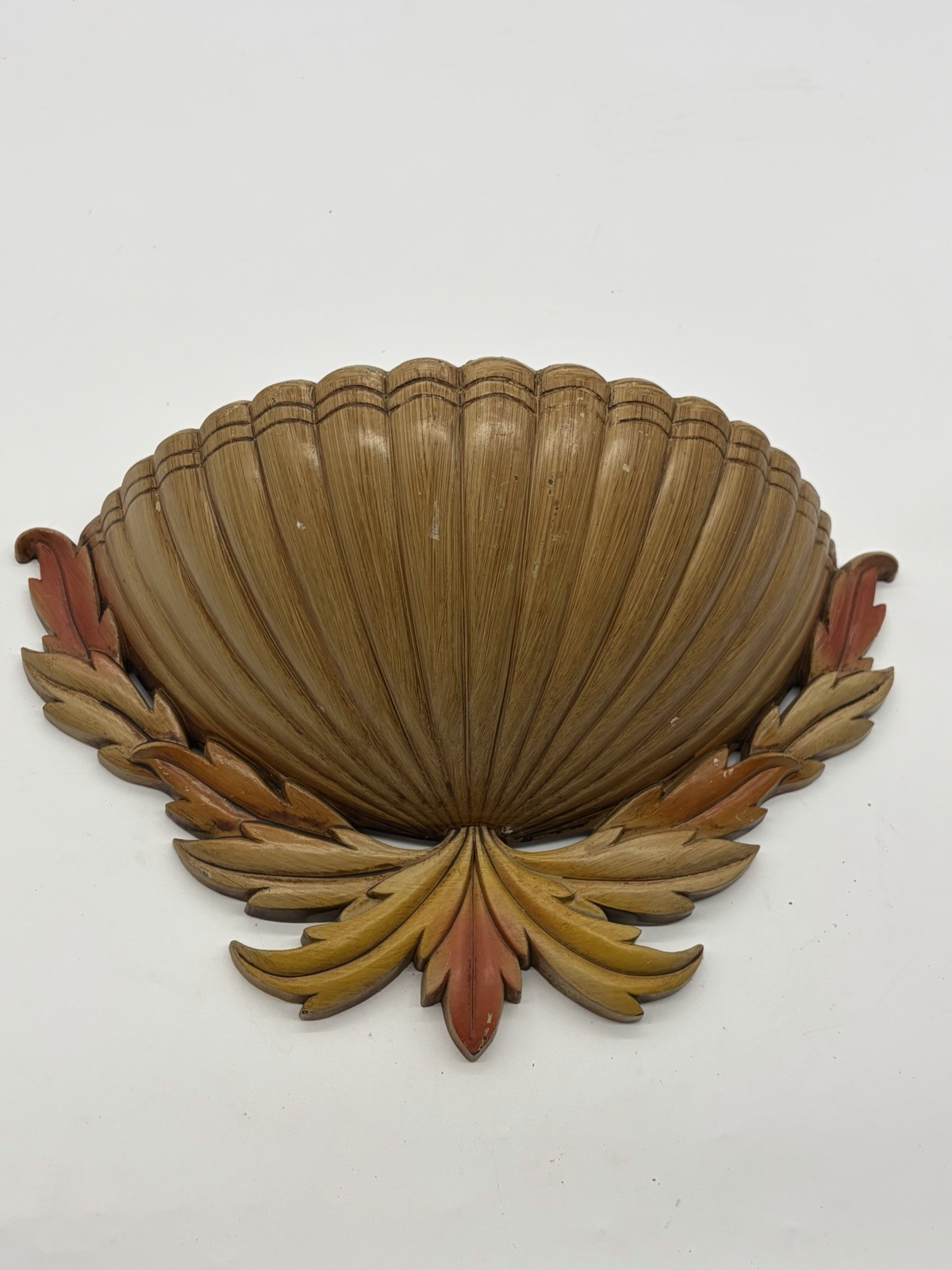Burwood 1980 Wall Pocket Planter 2418 Faux Wood Plastic Sconce, 14" Vintage Burwood 1980 Wall Pocket Planter 2418 Faux Wood Plastic Sconce, 14" Vintage