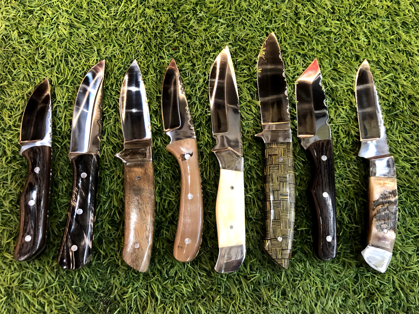 Lot of 8 - Custom handmade J2 Stainless Steel Hunting knife high Polished Blade Lot of 8 - Custom handmade J2 Stainless Steel Hunting knife high Polished Blade