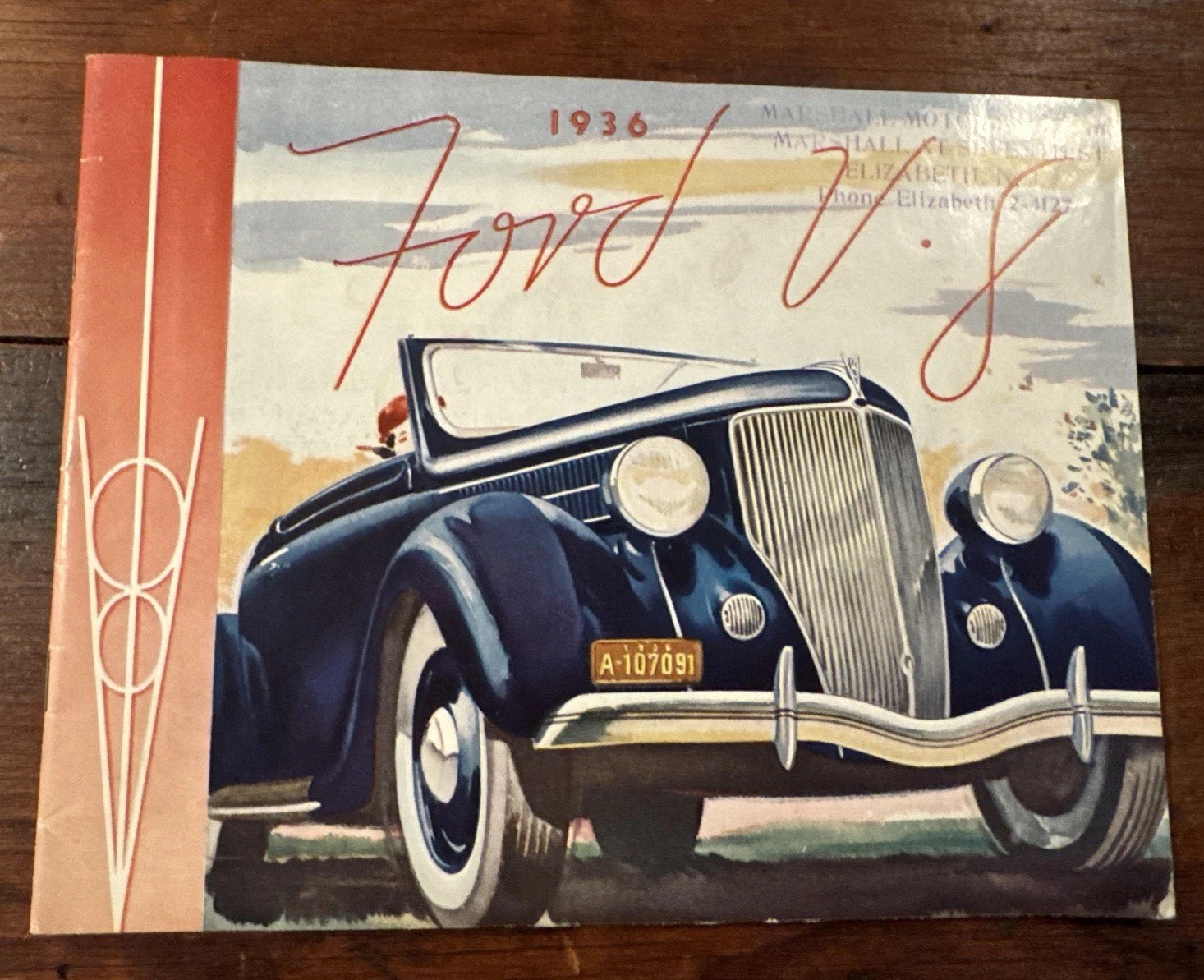 1936 FORD " 'V-8' - CONVERTIBLE CABRIOLET / ROADSTER +" Car Dealer Brochure 1936 FORD " 'V-8' - CONVERTIBLE CABRIOLET / ROADSTER +" Car Dealer Brochure