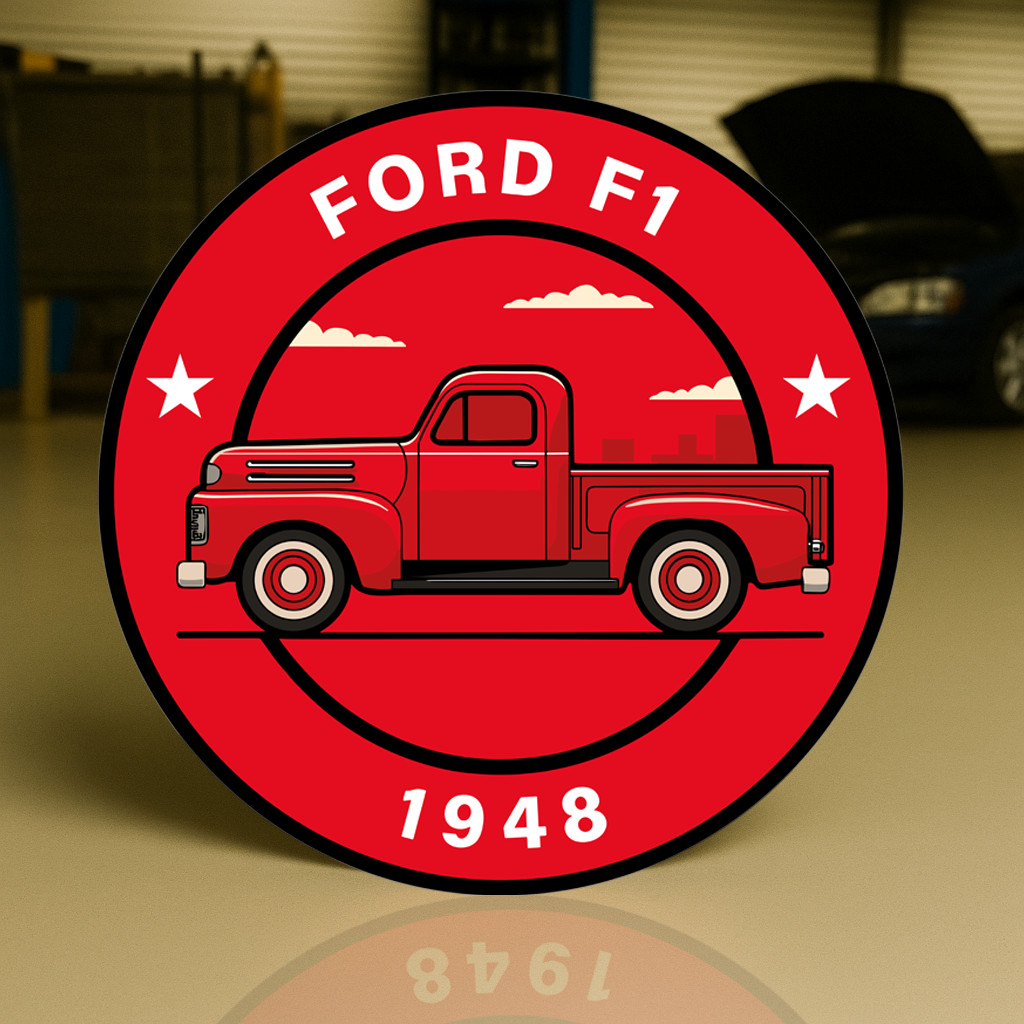 1948 FORD F1 Classic Pickup Tribute Heavy Metal Sign XL 19.7" (50cm)