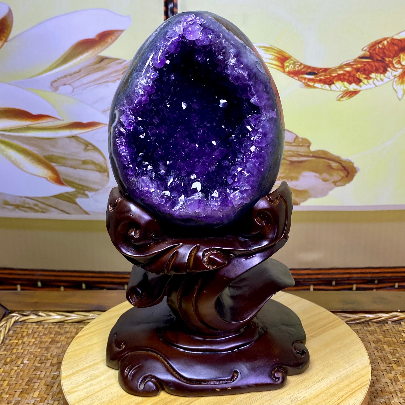 7.91LB Natural amethyst Dinosaur egg Quartz Crystal specimen healing 7.91LB Natural amethyst Dinosaur egg Quartz Crystal specimen healing